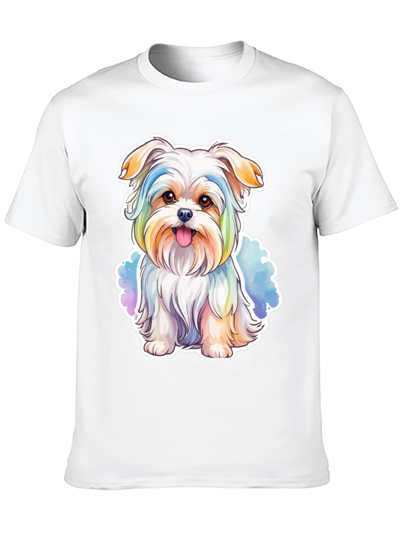 Rainbow Puppy Dog T-Shirt - Cute Pet Lover Tee