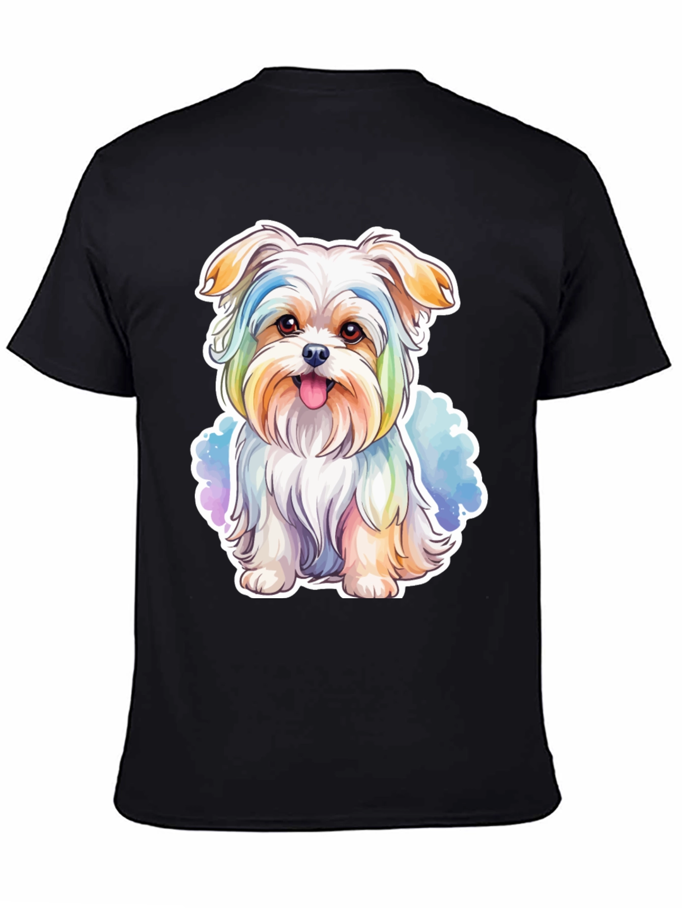 Rainbow Puppy Dog T-Shirt - Cute Pet Lover Tee