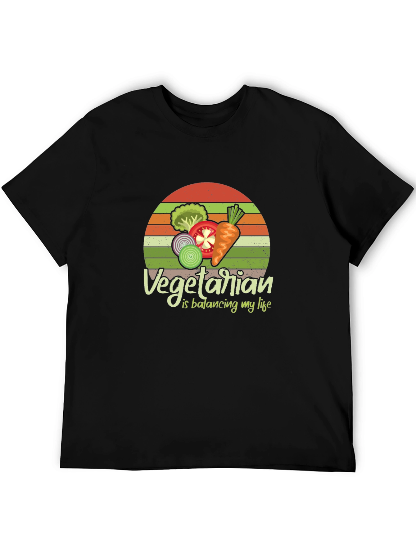 Vegetarian Balancing Life Graphic Tee