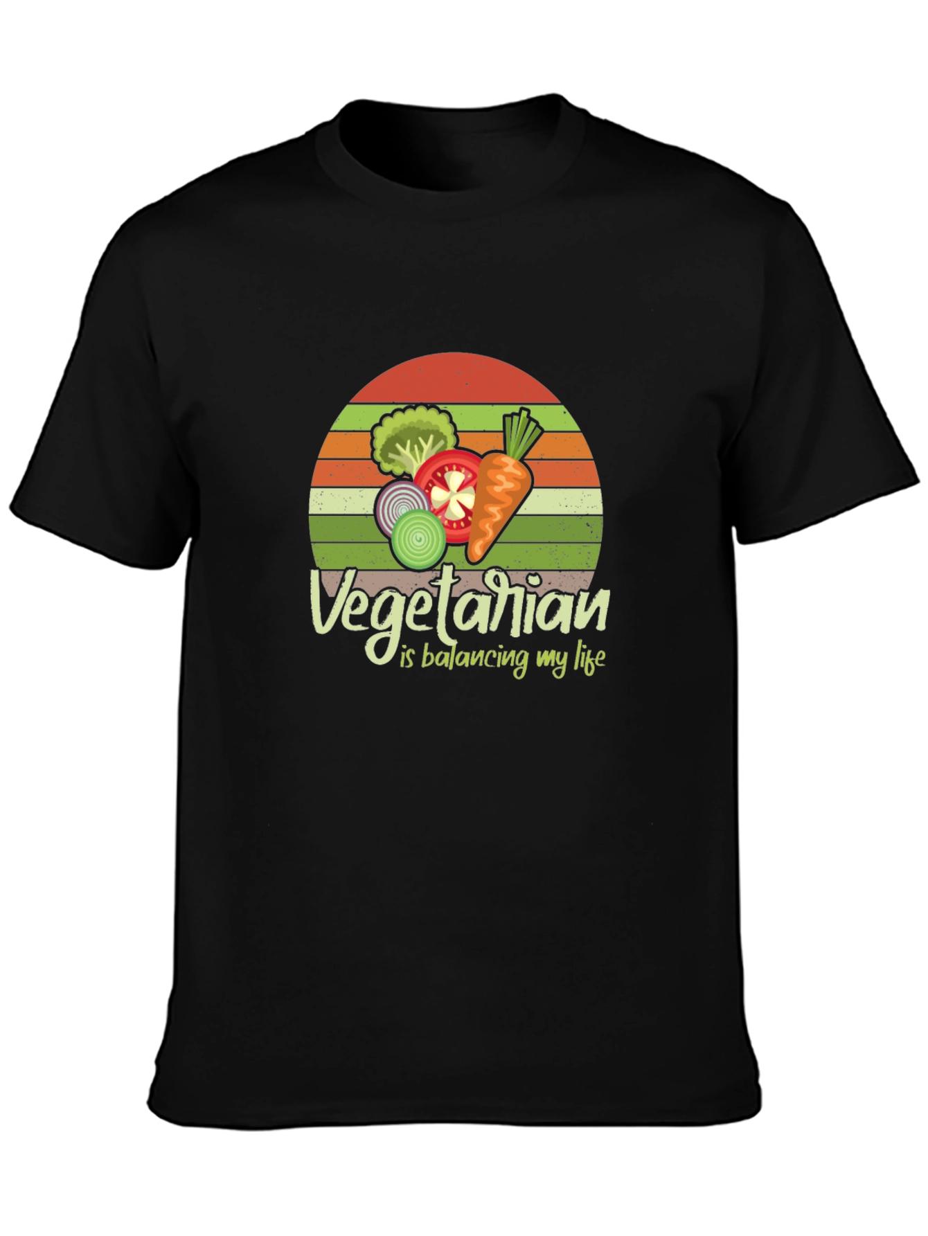 Vegetarian Balancing Life Graphic Tee