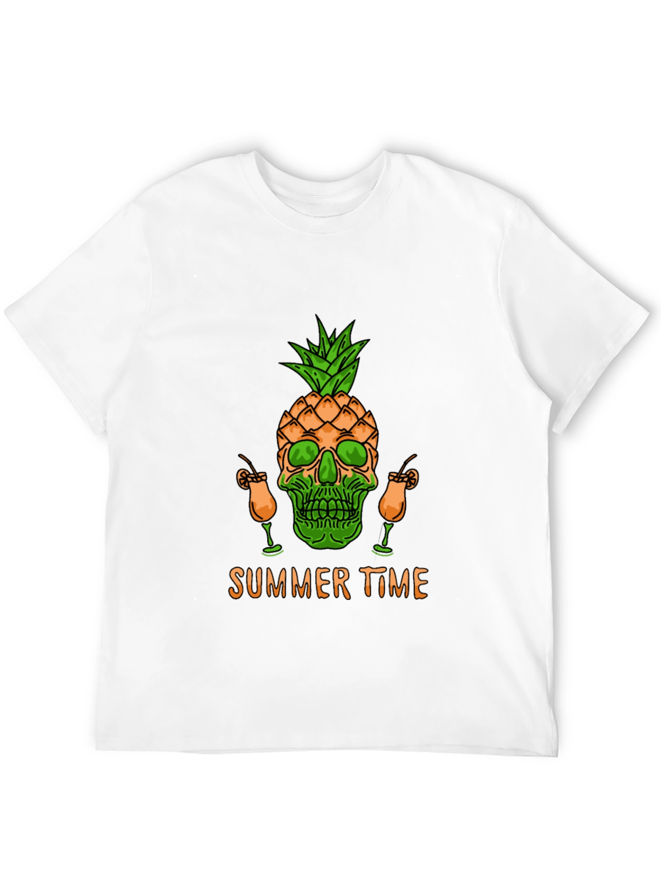 Skull Pineapple Summer Time T-Shirt