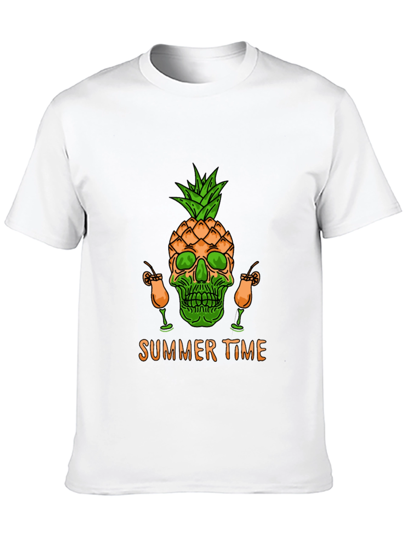 Skull Pineapple Summer Time T-Shirt