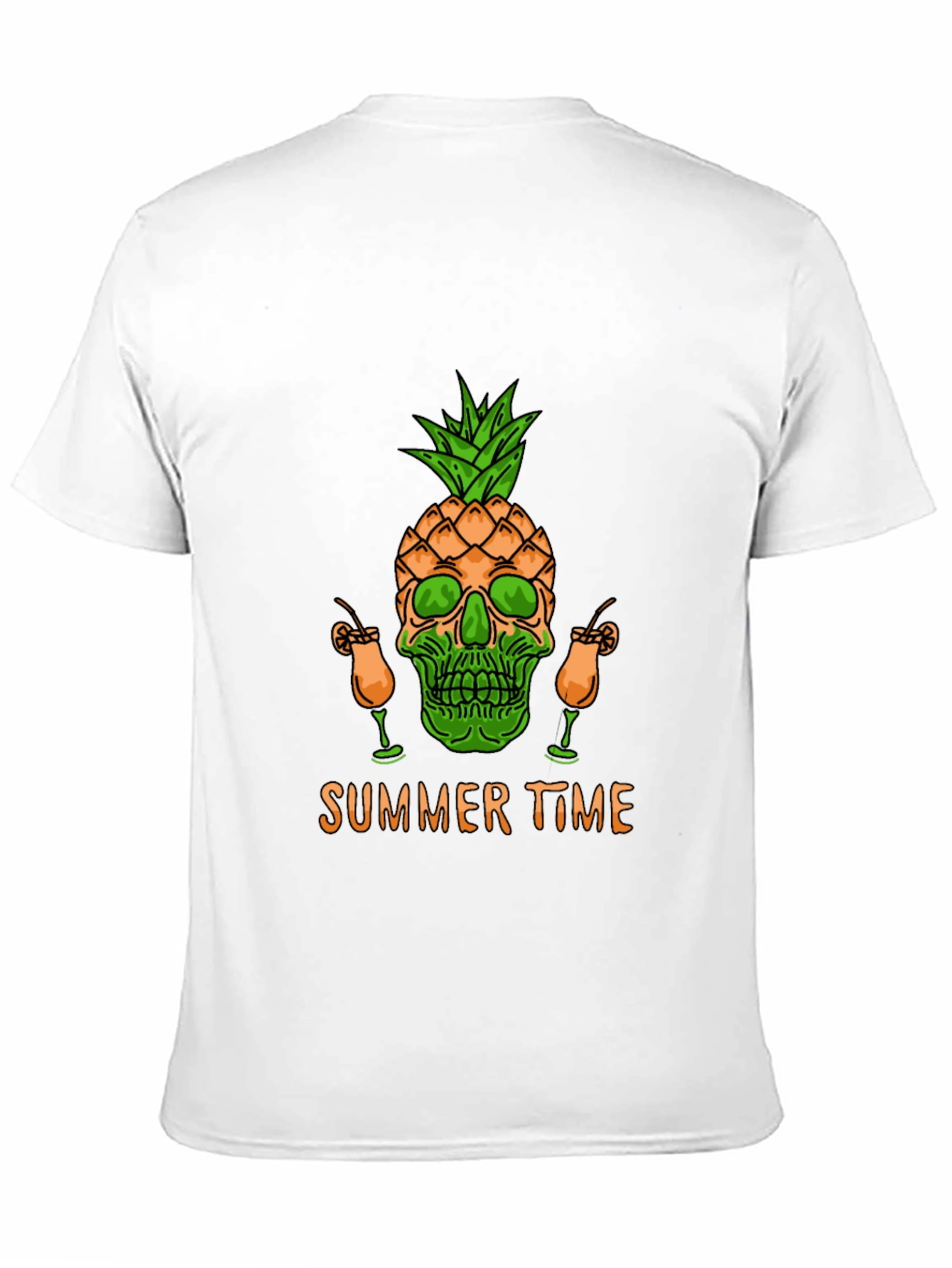 Skull Pineapple Summer Time T-Shirt