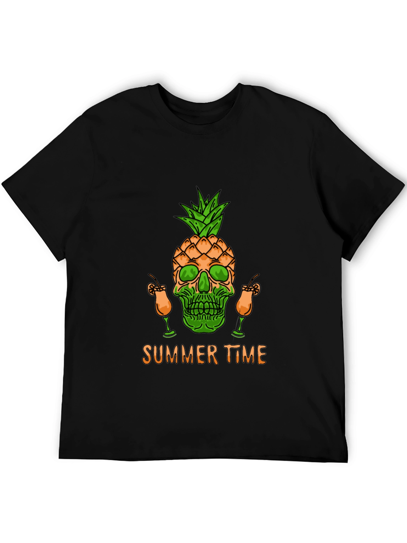 Skull Pineapple Summer Time T-Shirt