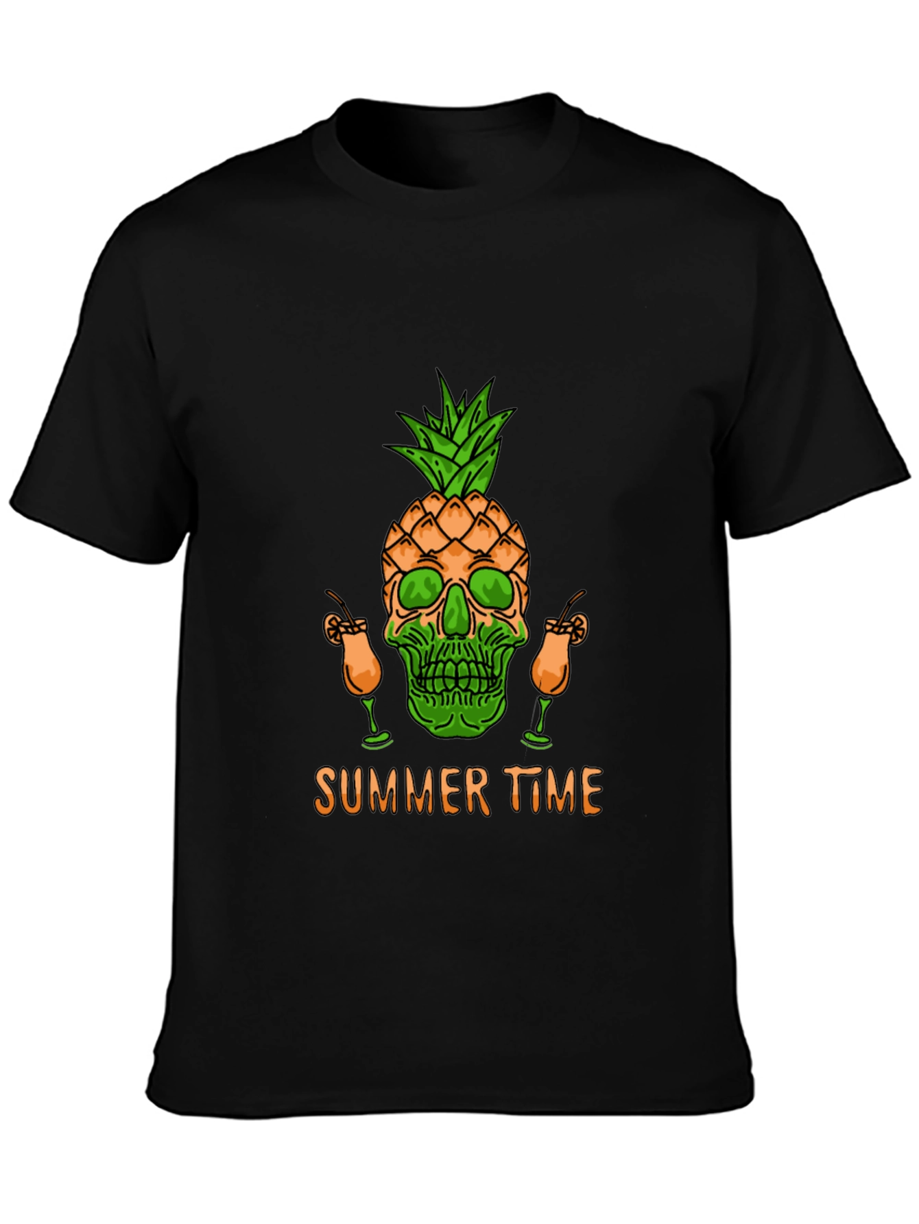Skull Pineapple Summer Time T-Shirt