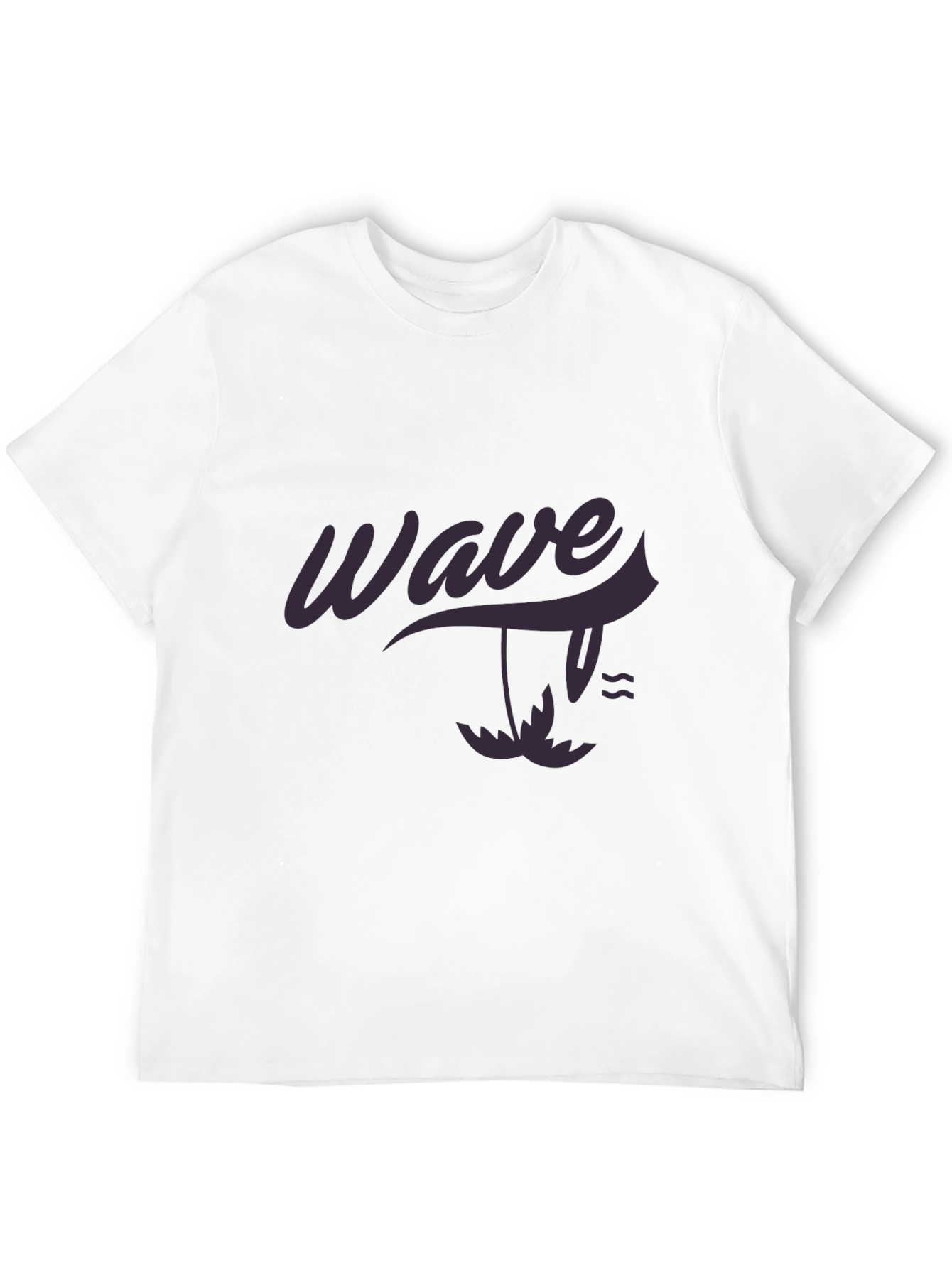 Wave Design Black T-Shirt