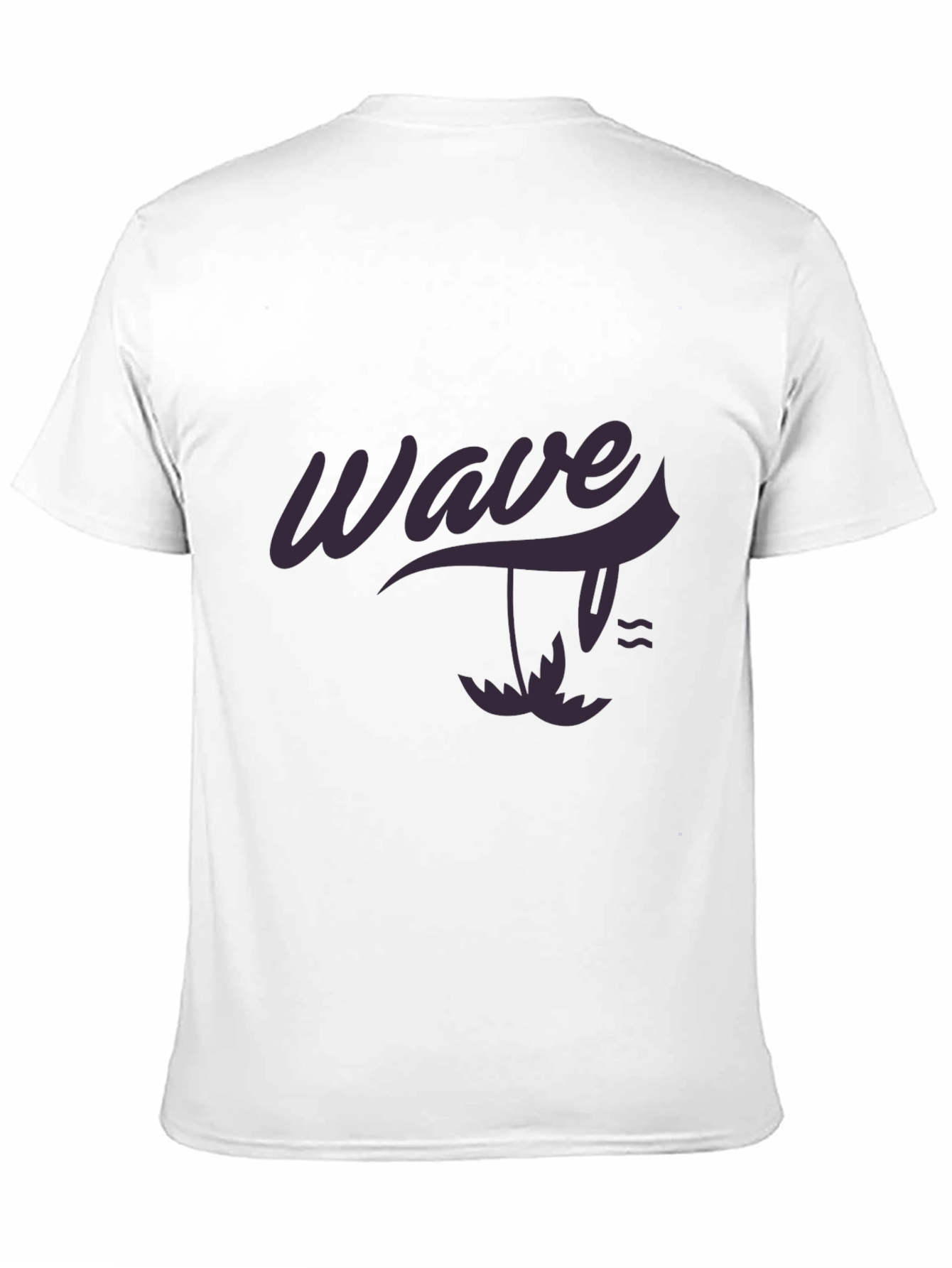 Wave Design Black T-Shirt