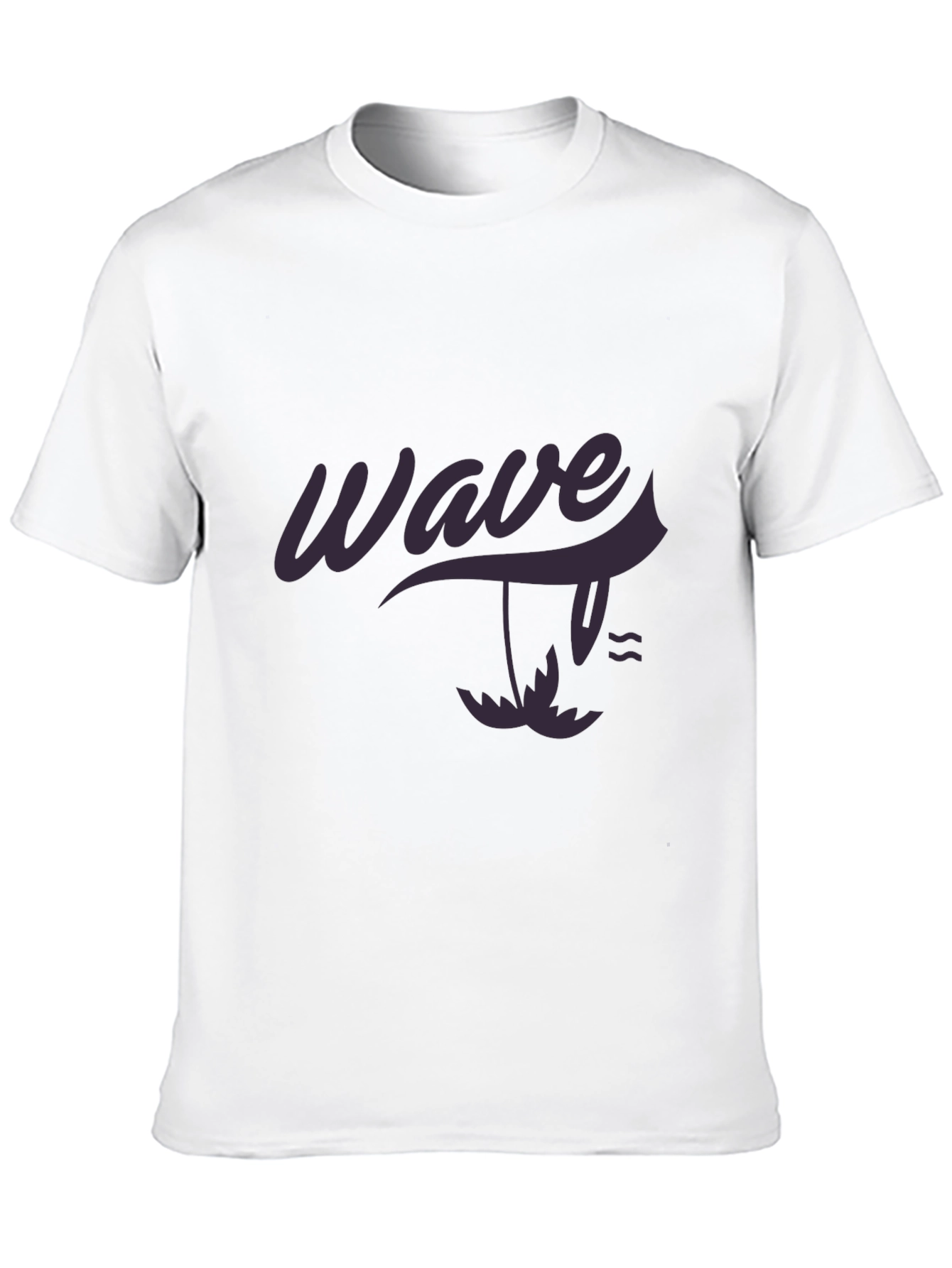 Wave Design Black T-Shirt