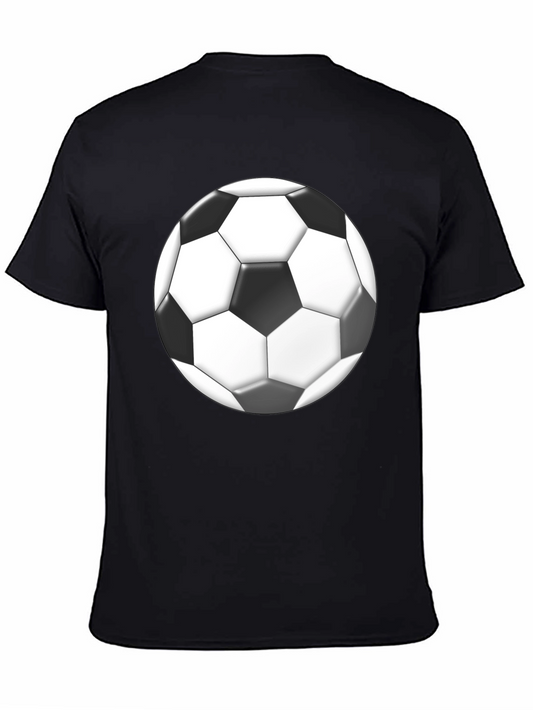 Soccer Ball Graphic Black T-Shirt