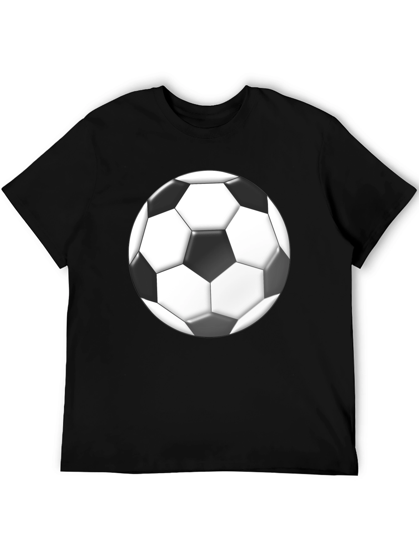 Soccer Ball Graphic Black T-Shirt