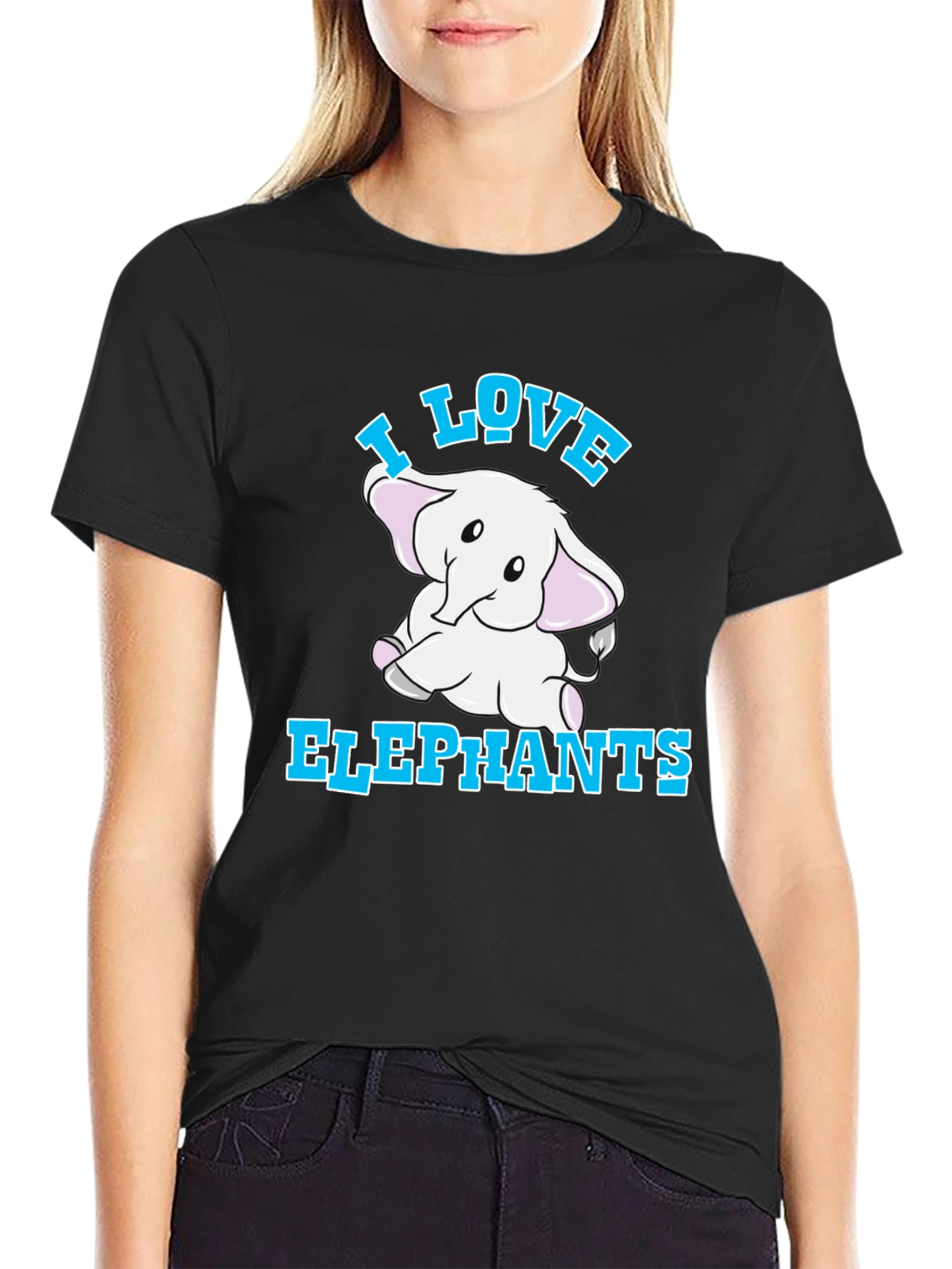 I Love Elephants Graphic T-Shirt