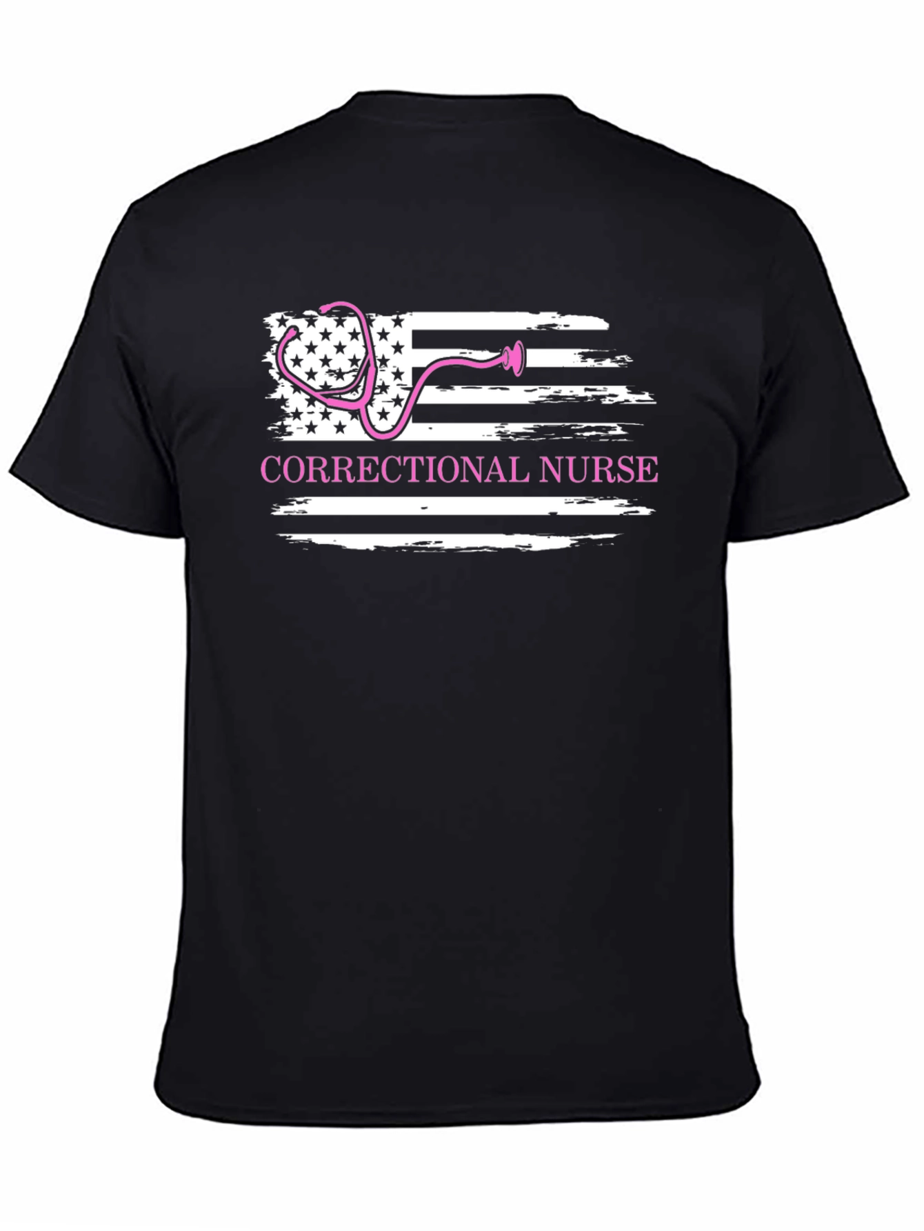 Correctional Nurse American Flag T-Shirt