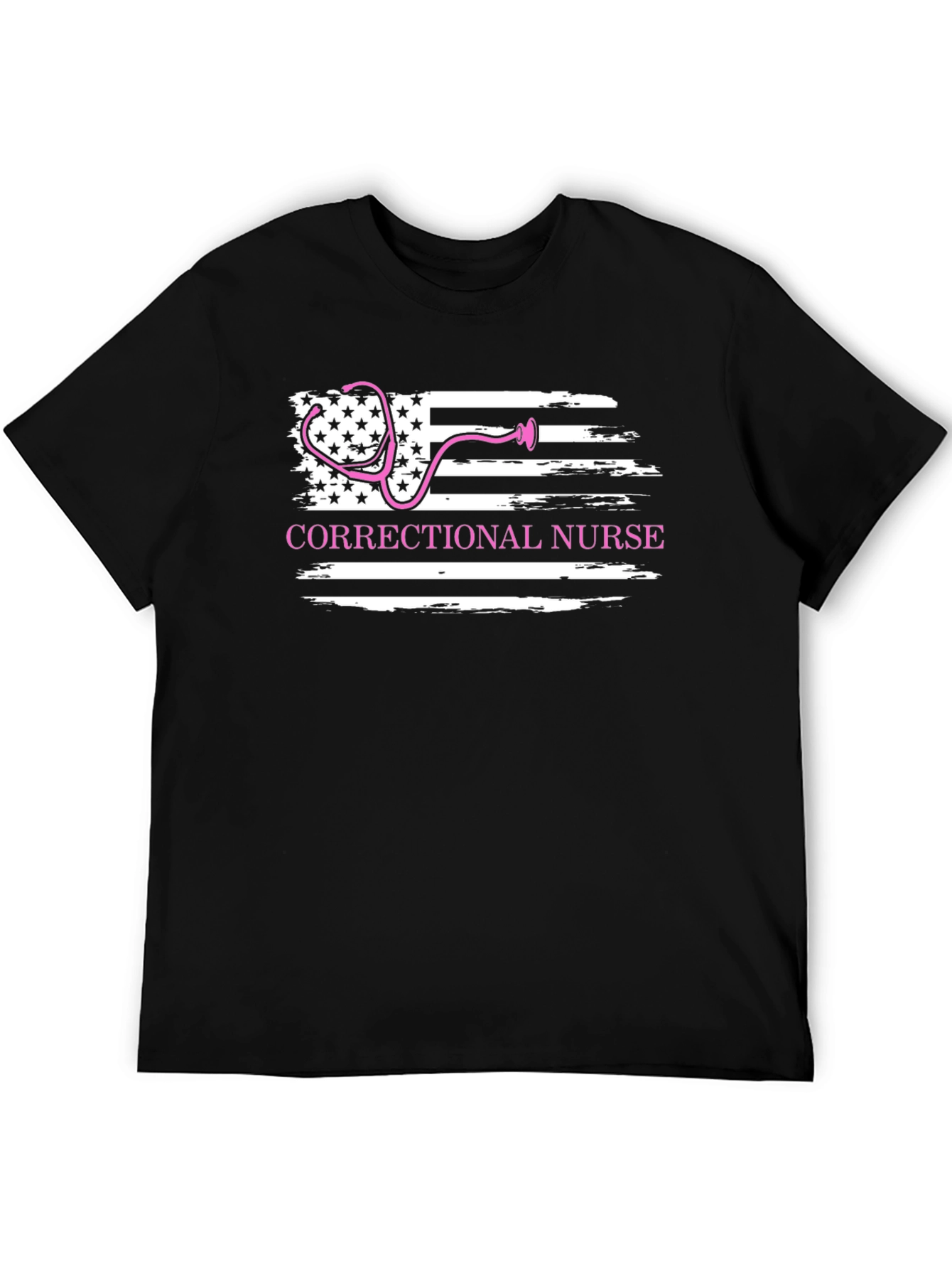 Correctional Nurse American Flag T-Shirt