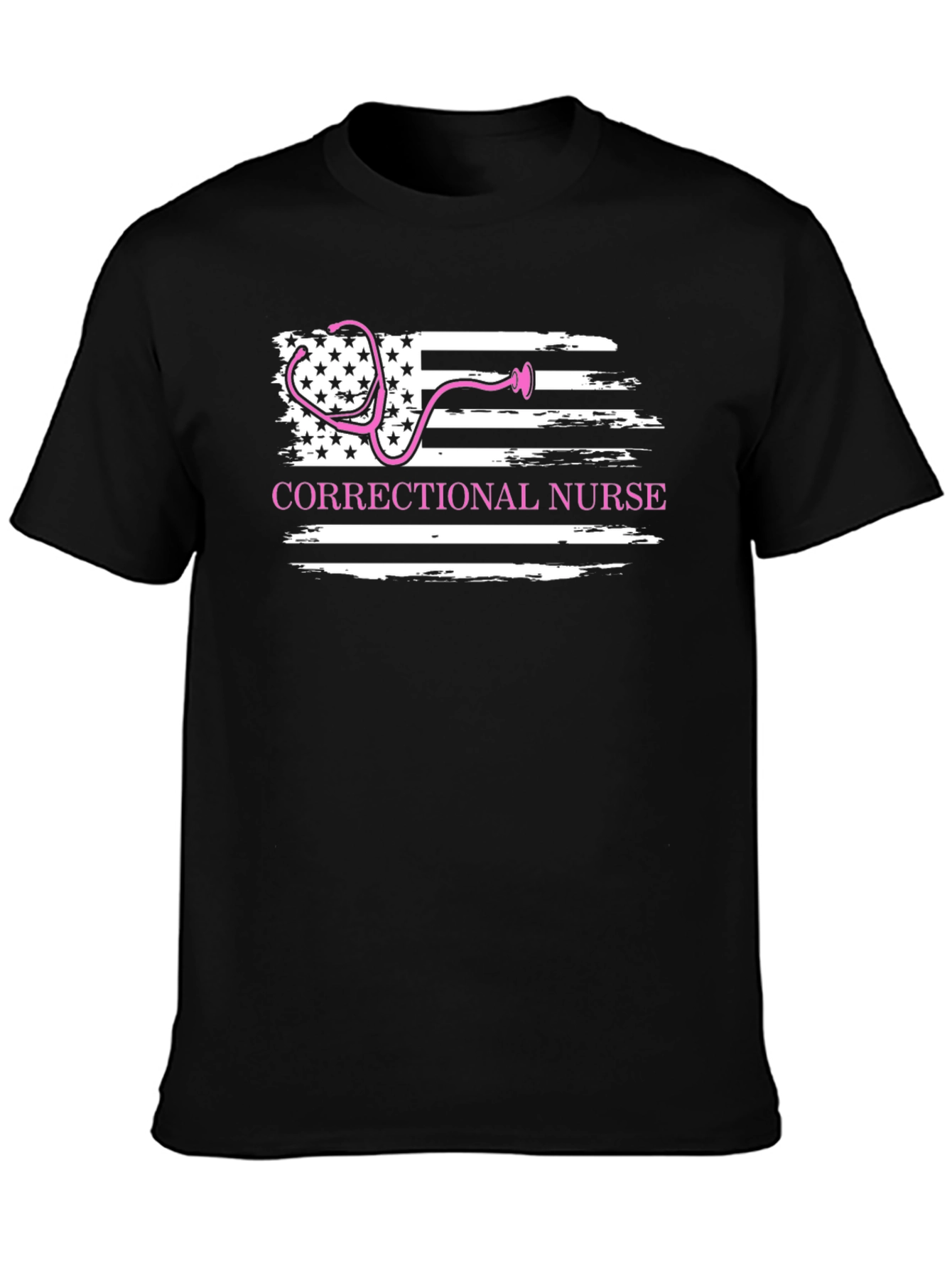 Correctional Nurse American Flag T-Shirt