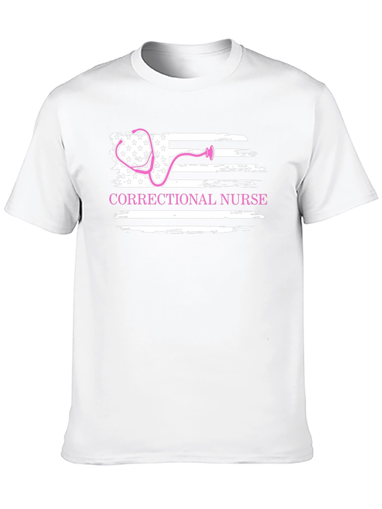 Correctional Nurse American Flag T-Shirt