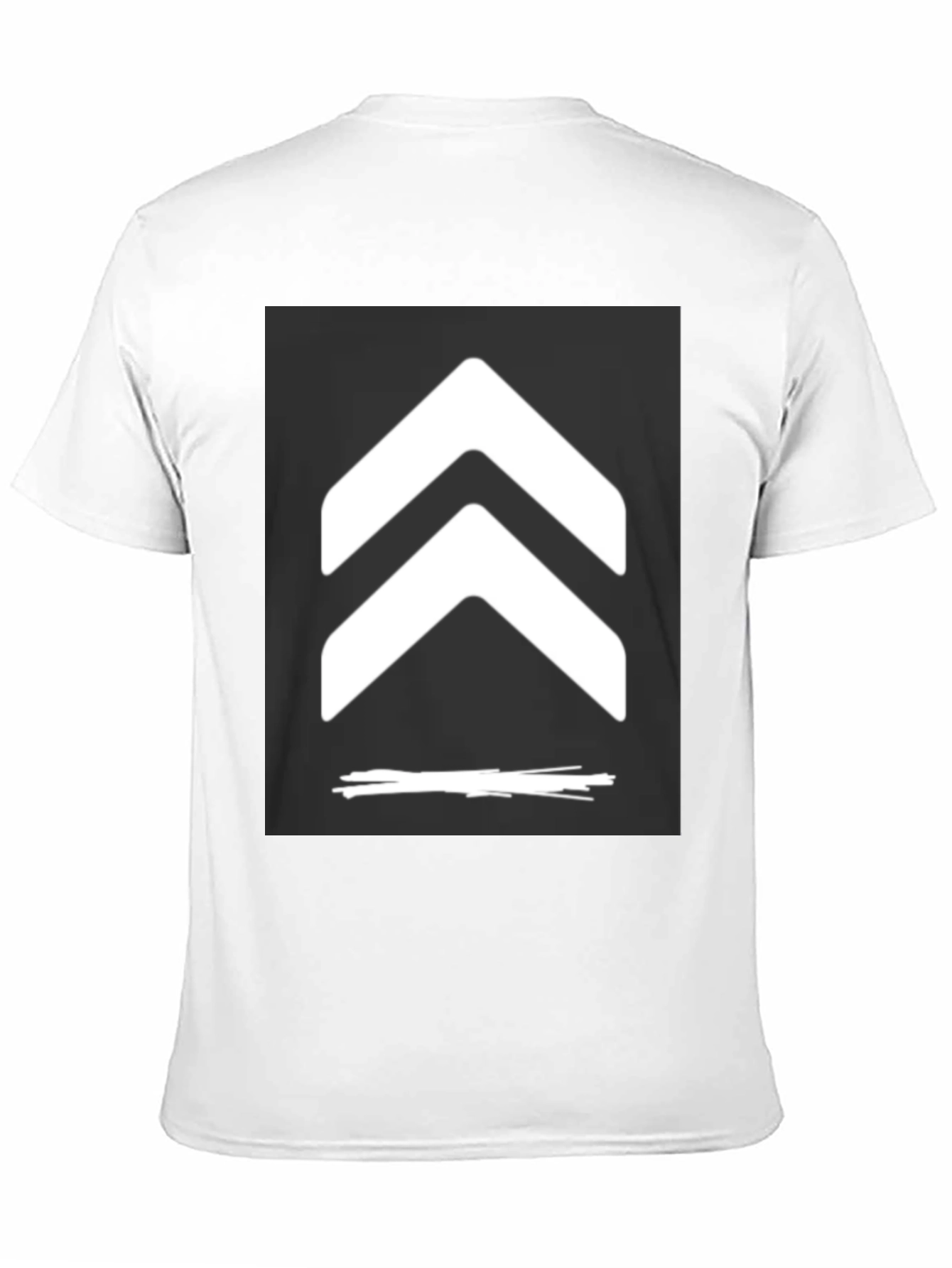 Modern Black T-Shirt with Chevron Graphic