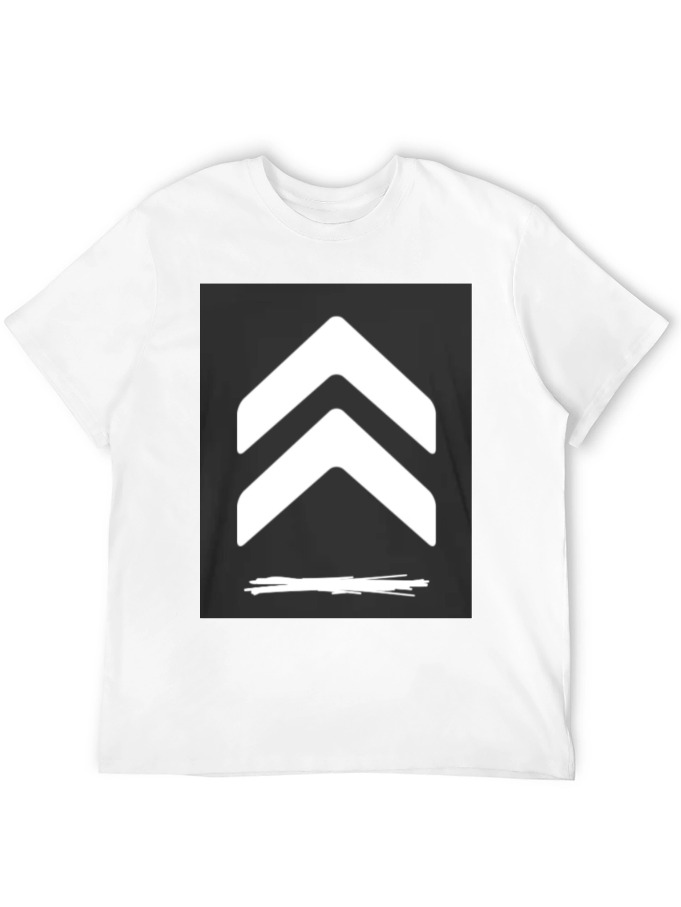 Modern Black T-Shirt with Chevron Graphic