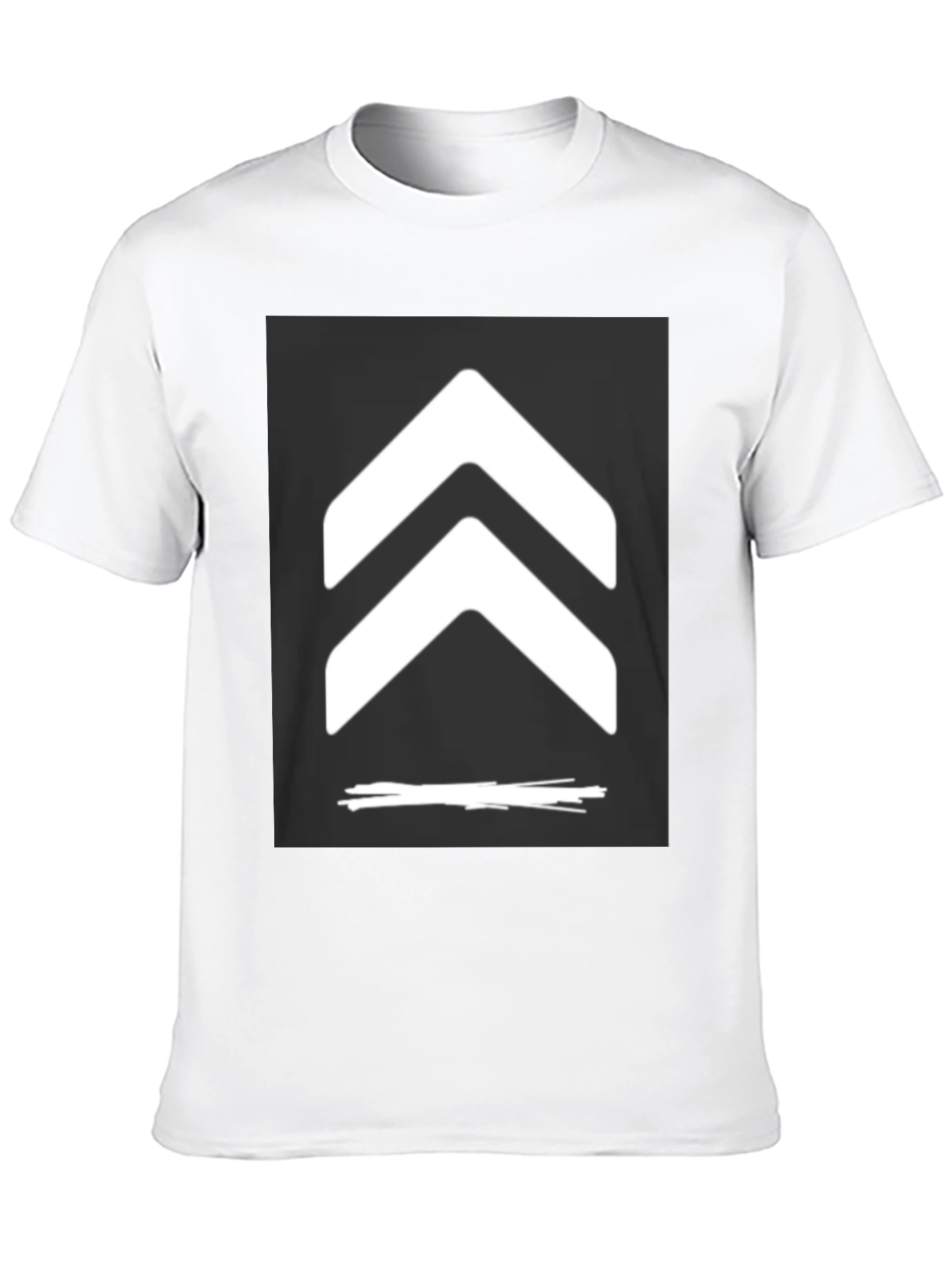 Modern Black T-Shirt with Chevron Graphic