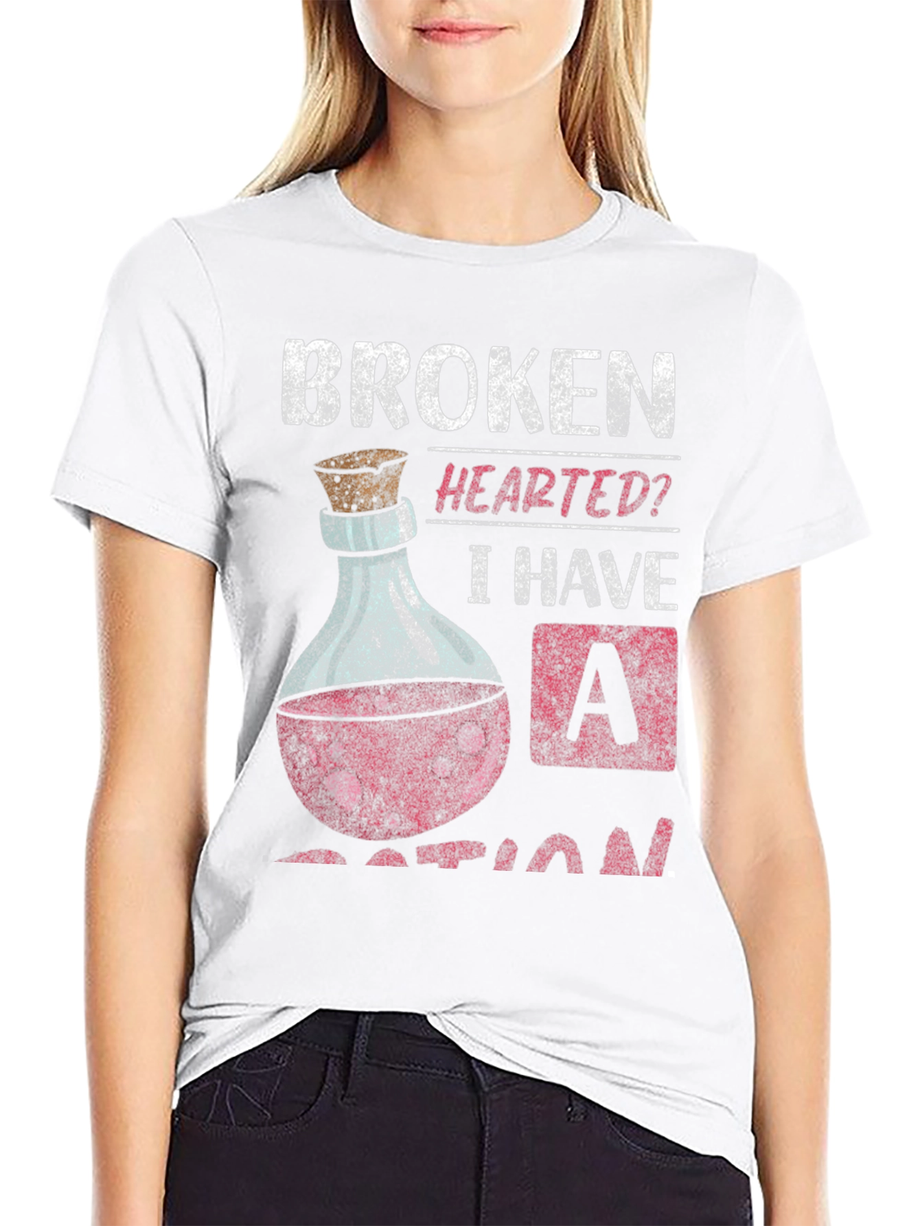 Broken Hearted Potion T-Shirt Funny Graphic Tee