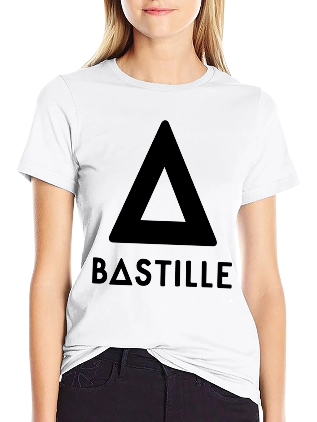 Black Bastille Triangle Logo T-Shirt