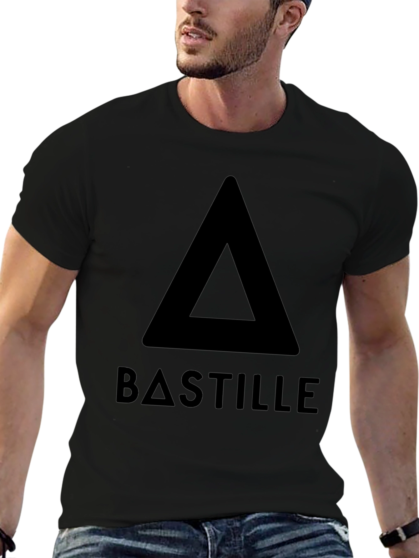 Black Bastille Triangle Logo T-Shirt