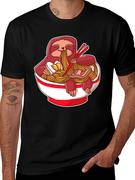 Sloth Ramen T-Shirt - Cute & Funny Noodle Tee