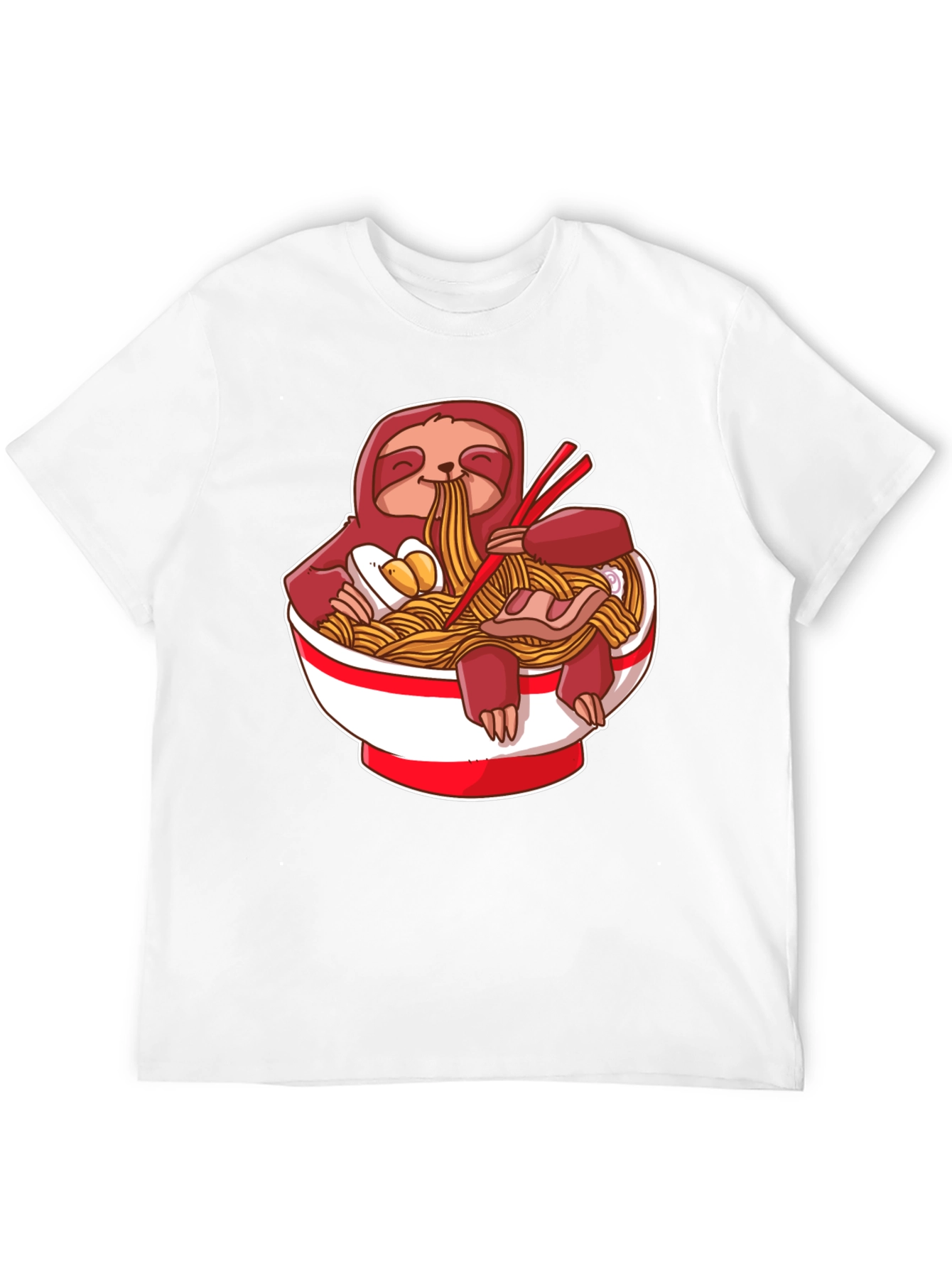 Sloth Ramen T-Shirt - Cute & Funny Noodle Tee