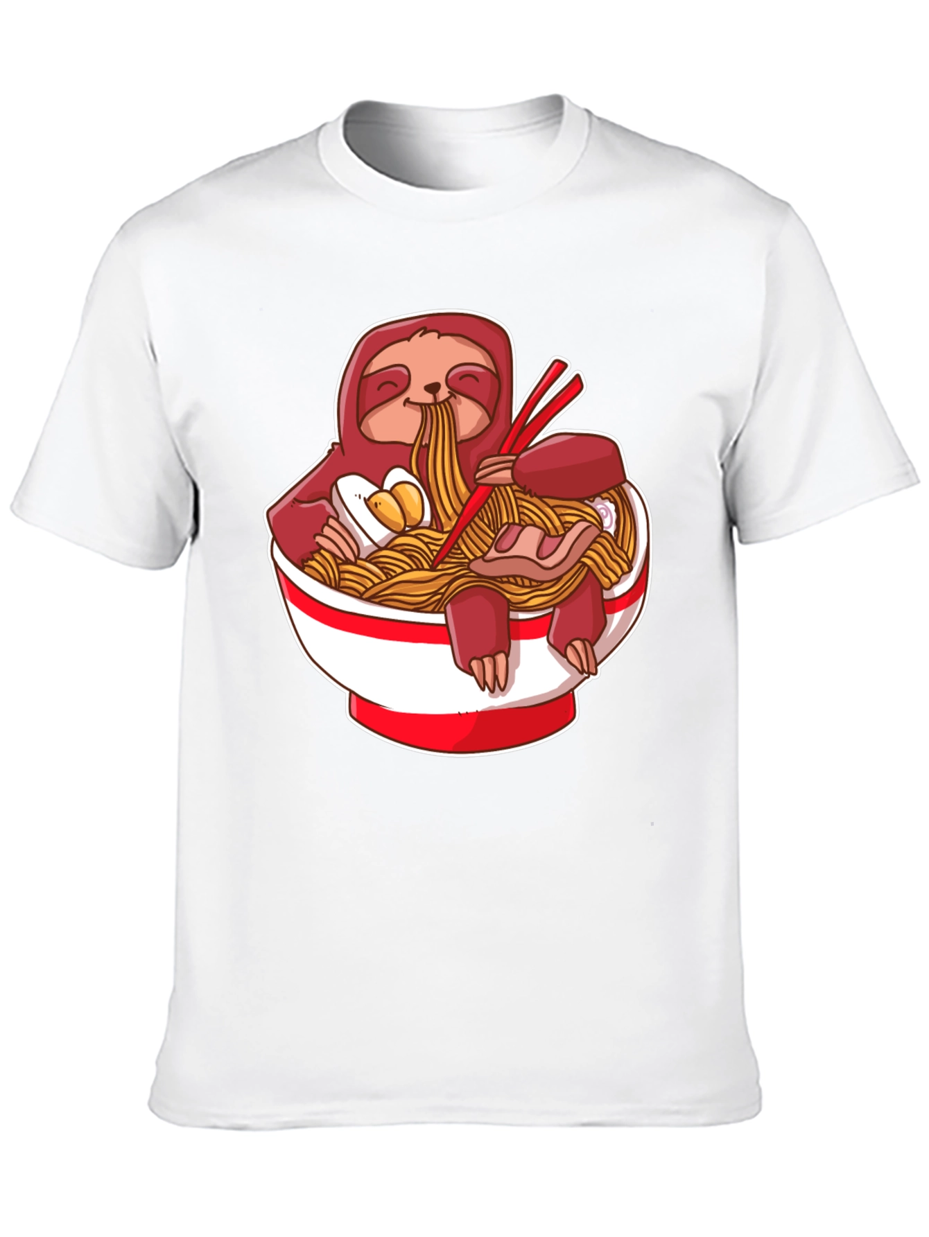 Sloth Ramen T-Shirt - Cute & Funny Noodle Tee