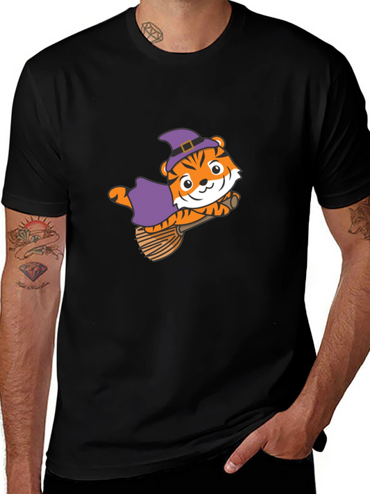 Tiger Witch Black T-Shirt Halloween