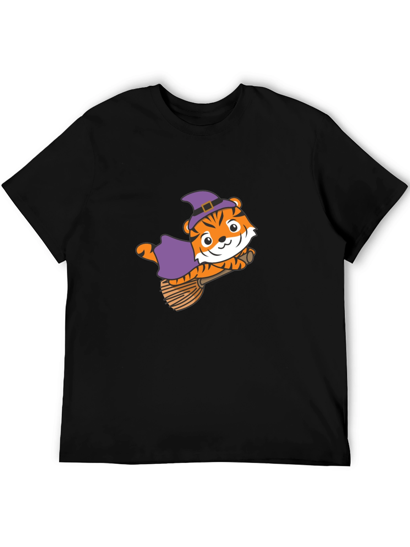 Tiger Witch Black T-Shirt Halloween