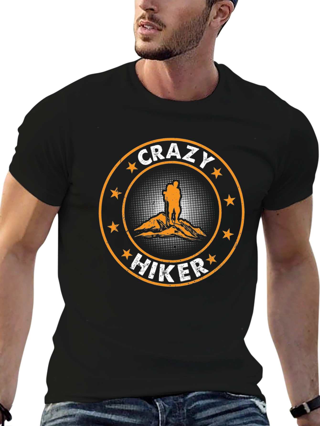 Crazy Hiker Graphic Tee - Outdoor Adventure Shirt