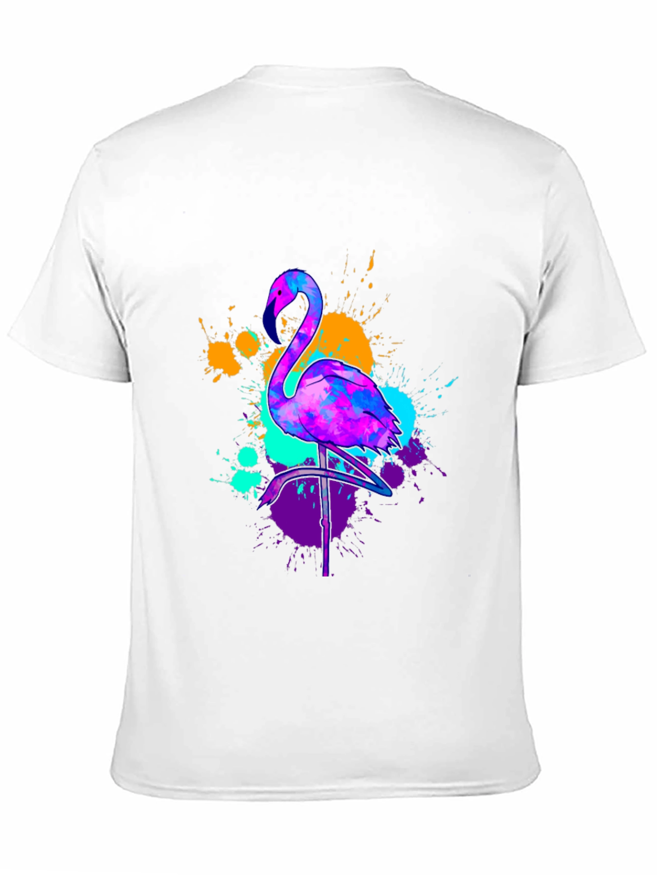 Neon Flamingo Graphic Tee - Vivid Mens T-Shirt