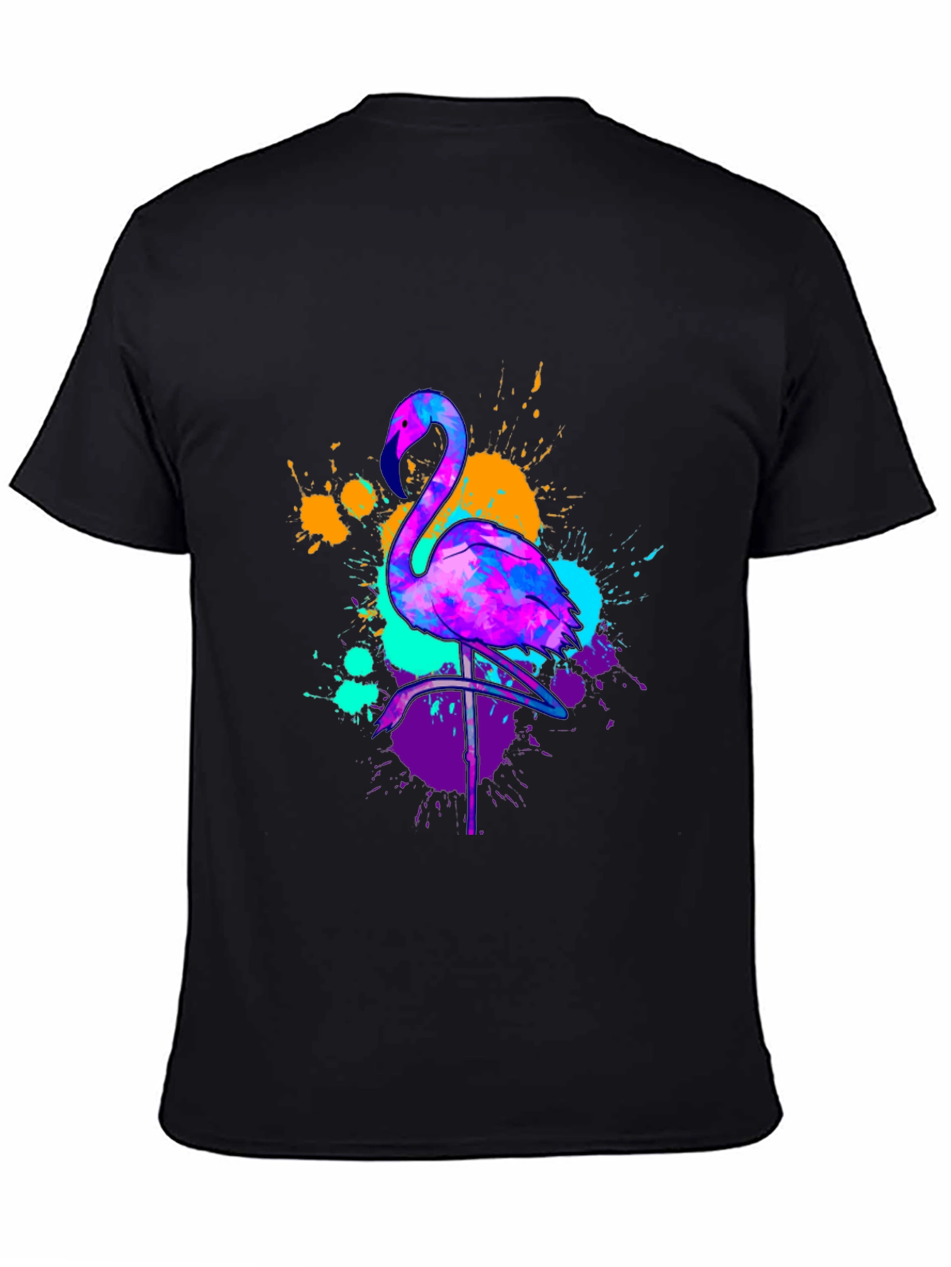 Neon Flamingo Graphic Tee - Vivid Mens T-Shirt