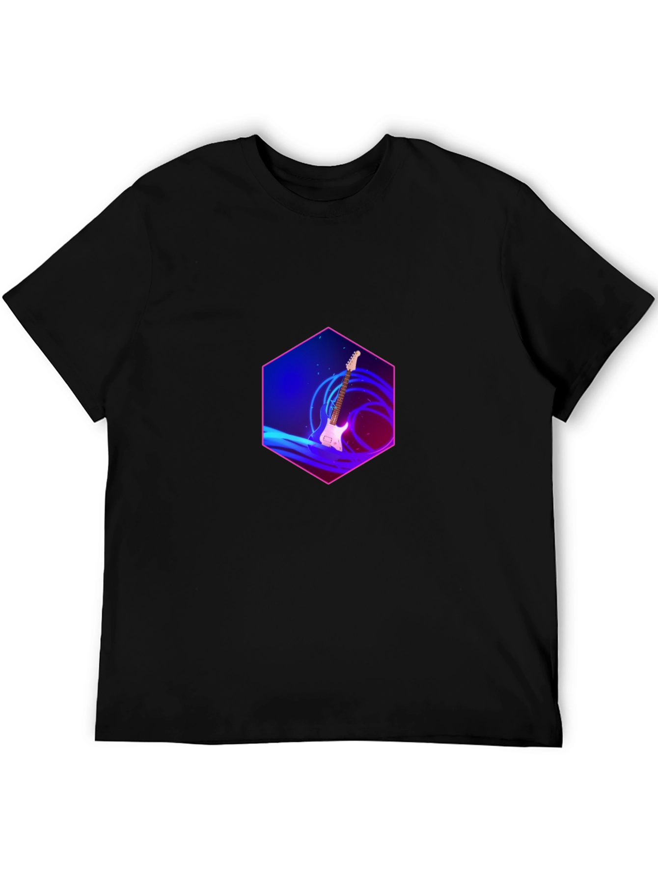 Guitar Hexagon T-Shirt - Music Lover Tee