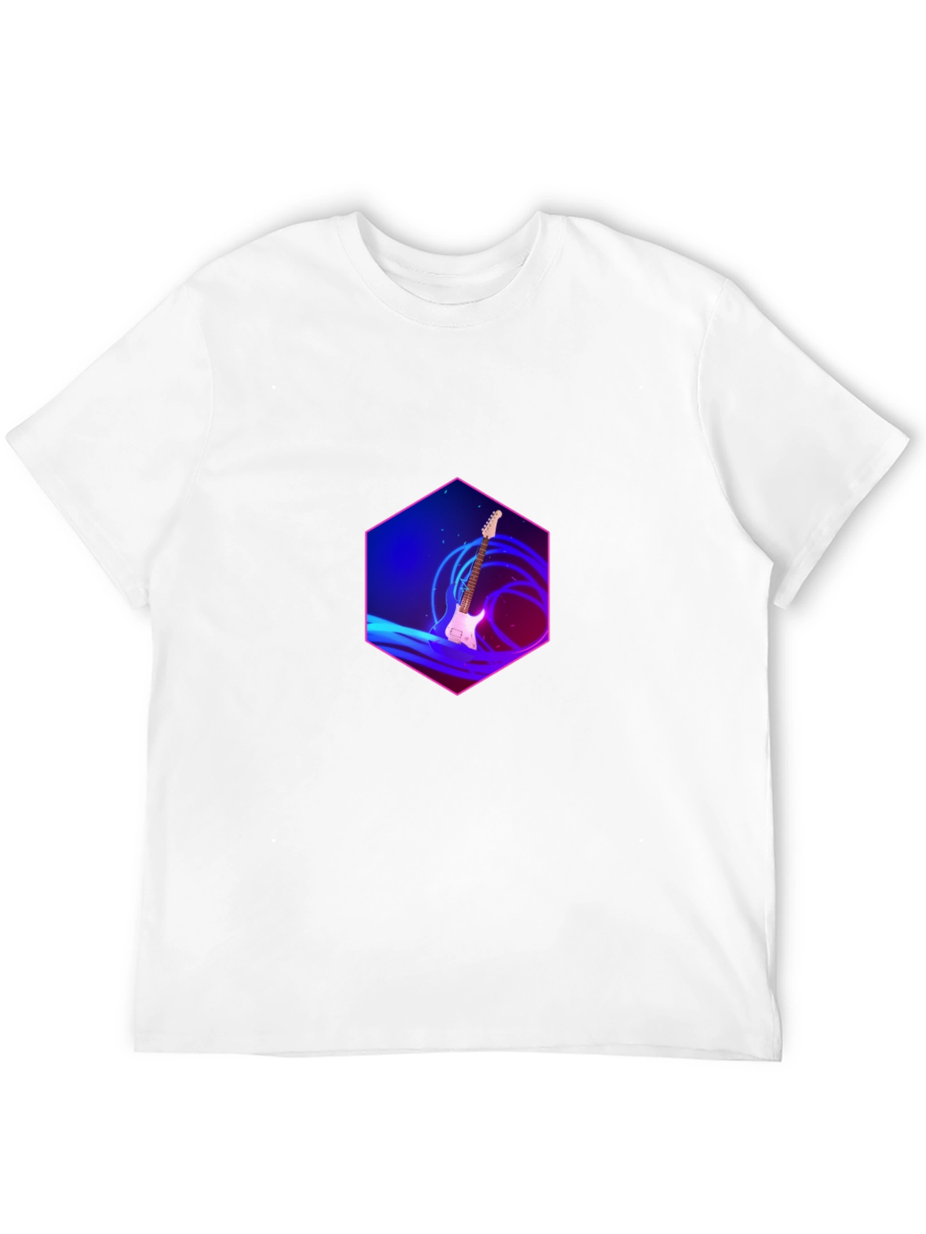 Guitar Hexagon T-Shirt - Music Lover Tee
