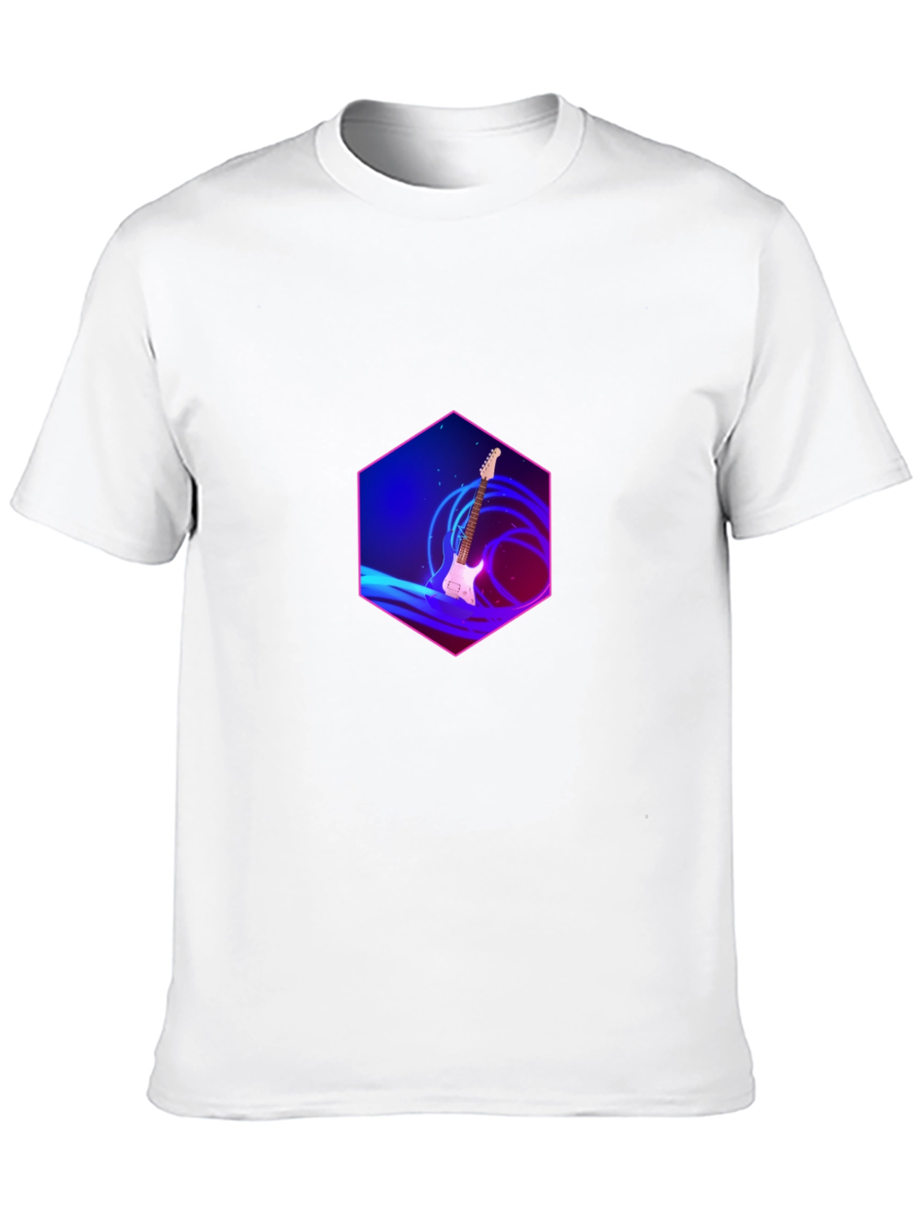 Guitar Hexagon T-Shirt - Music Lover Tee