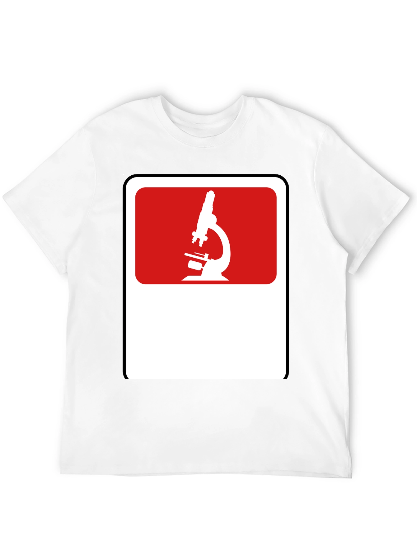 Science Microscope Graphic Black T-Shirt