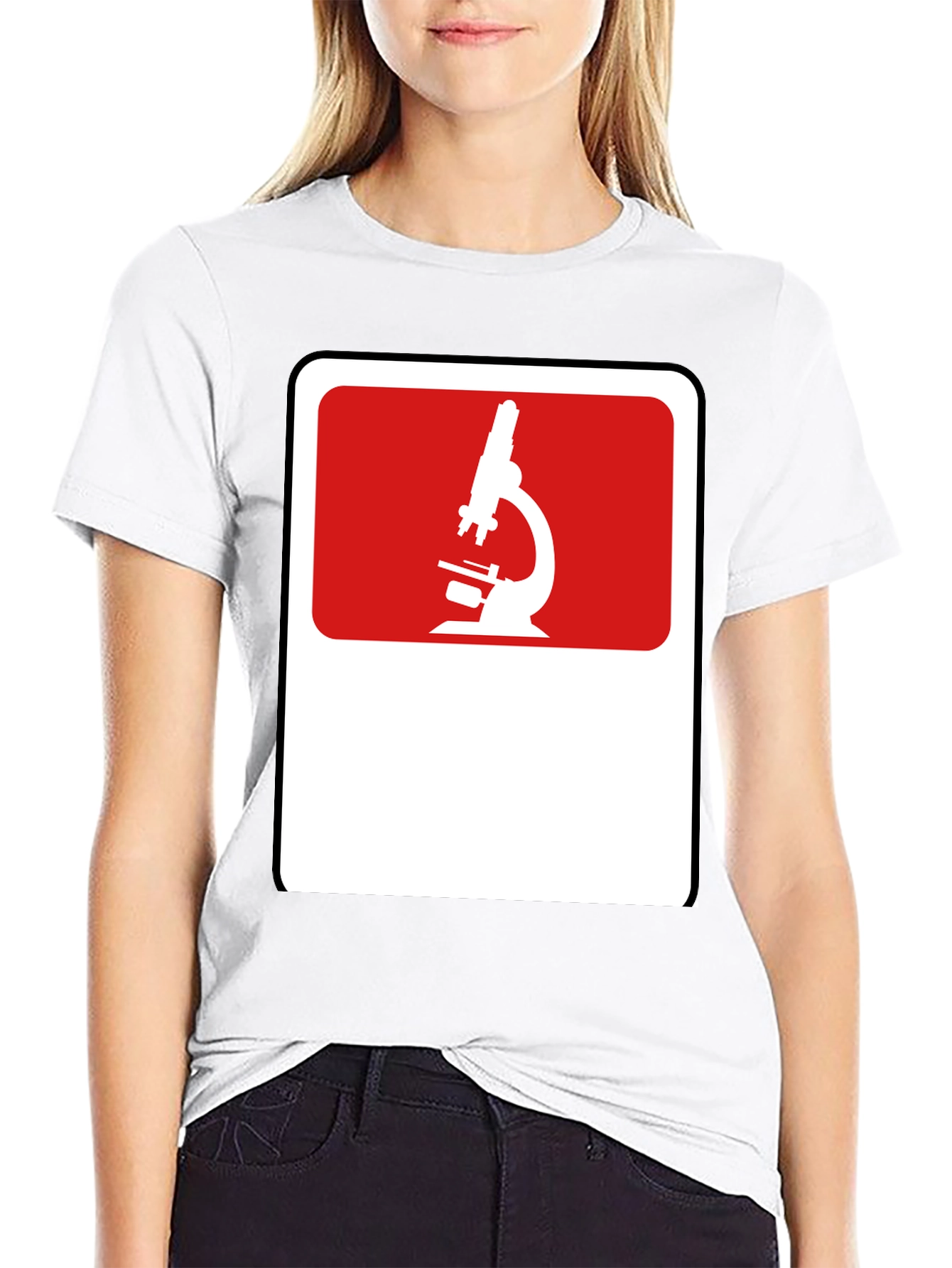 Science Microscope Graphic Black T-Shirt
