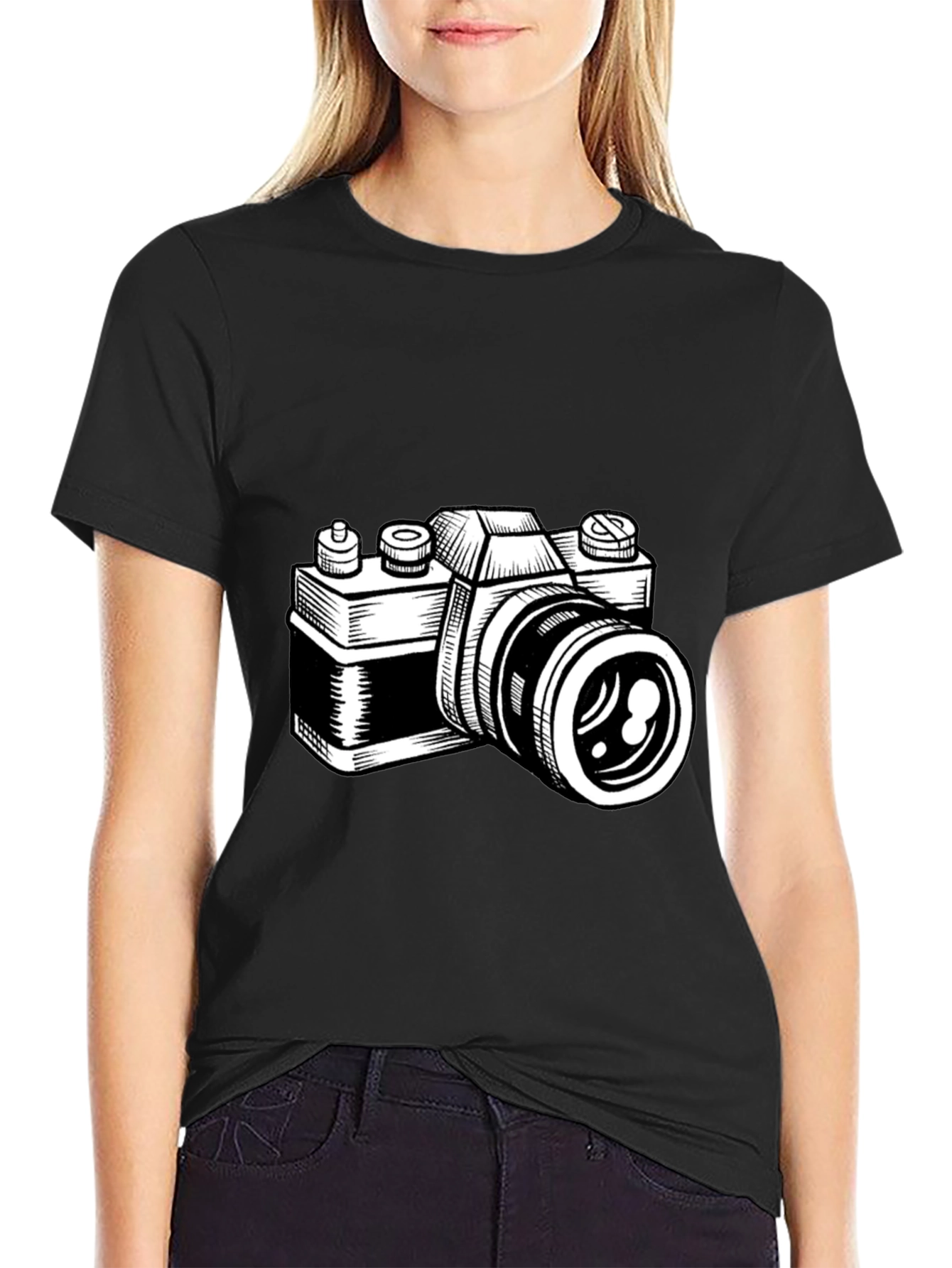 Camera Graphic T-Shirt - Black