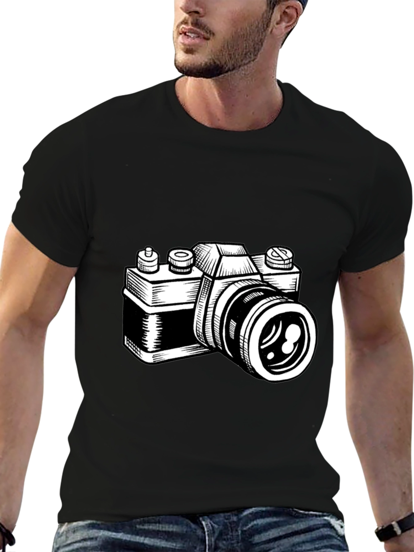 Camera Graphic T-Shirt - Black