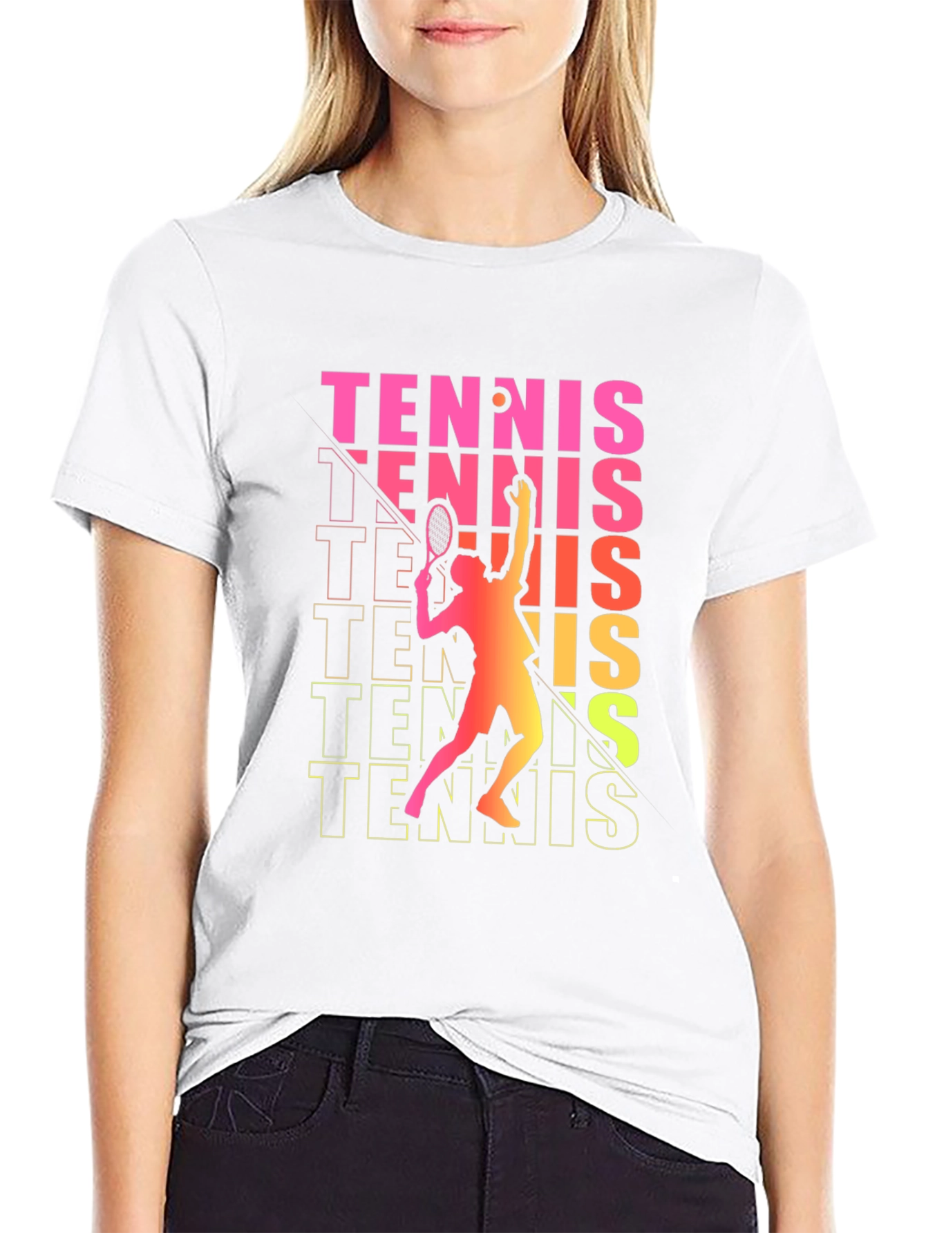 Tennis Player Graphic Tee - Serve Up Style!