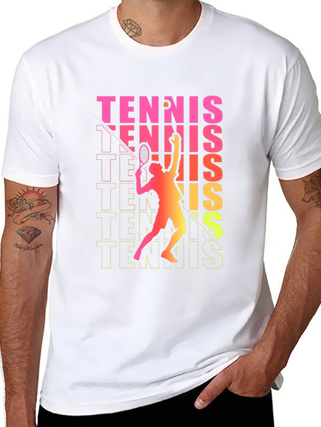 Tennis Player Graphic Tee - Serve Up Style!