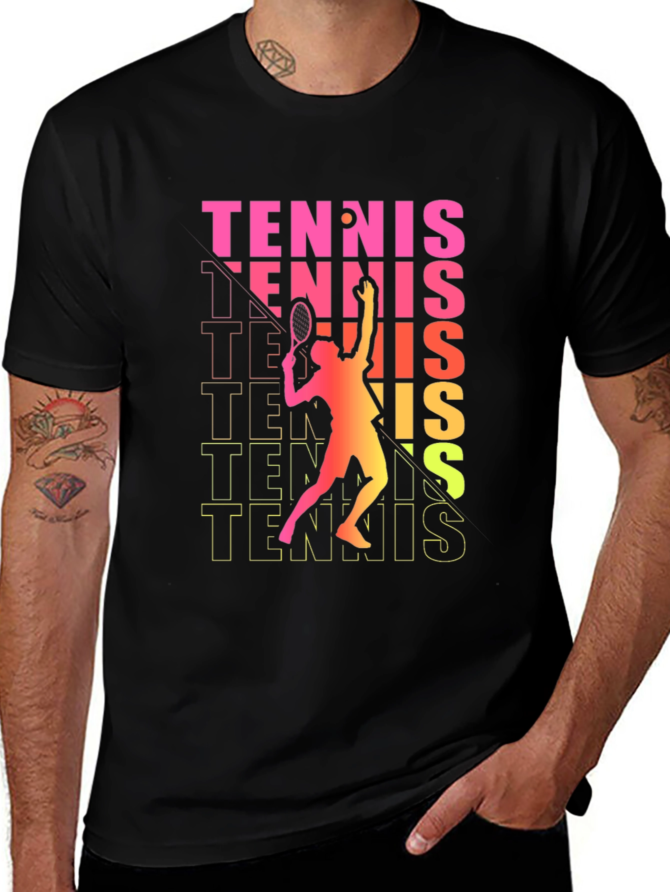 Tennis Player Graphic Tee - Serve Up Style!