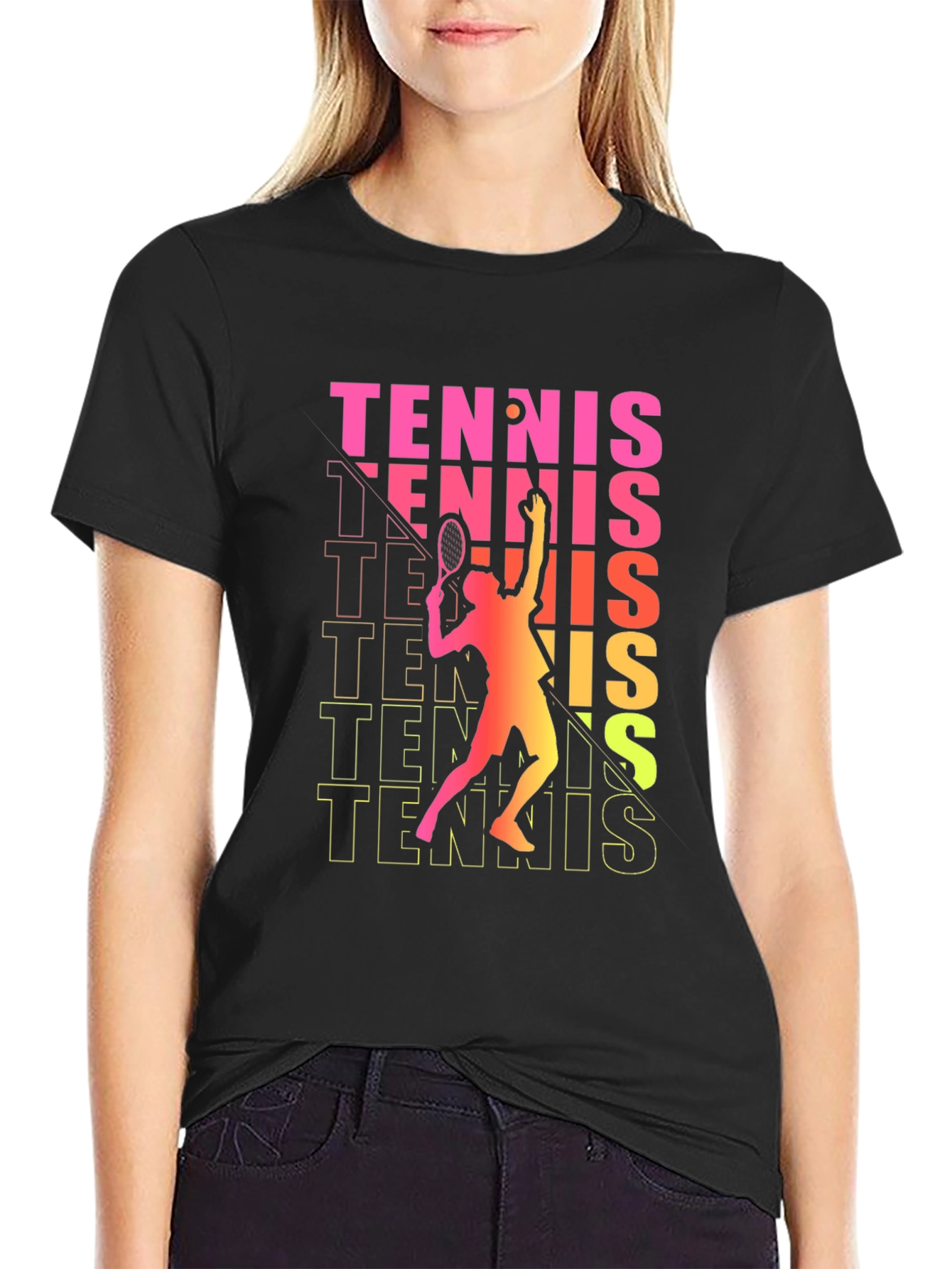 Tennis Player Graphic Tee - Serve Up Style!