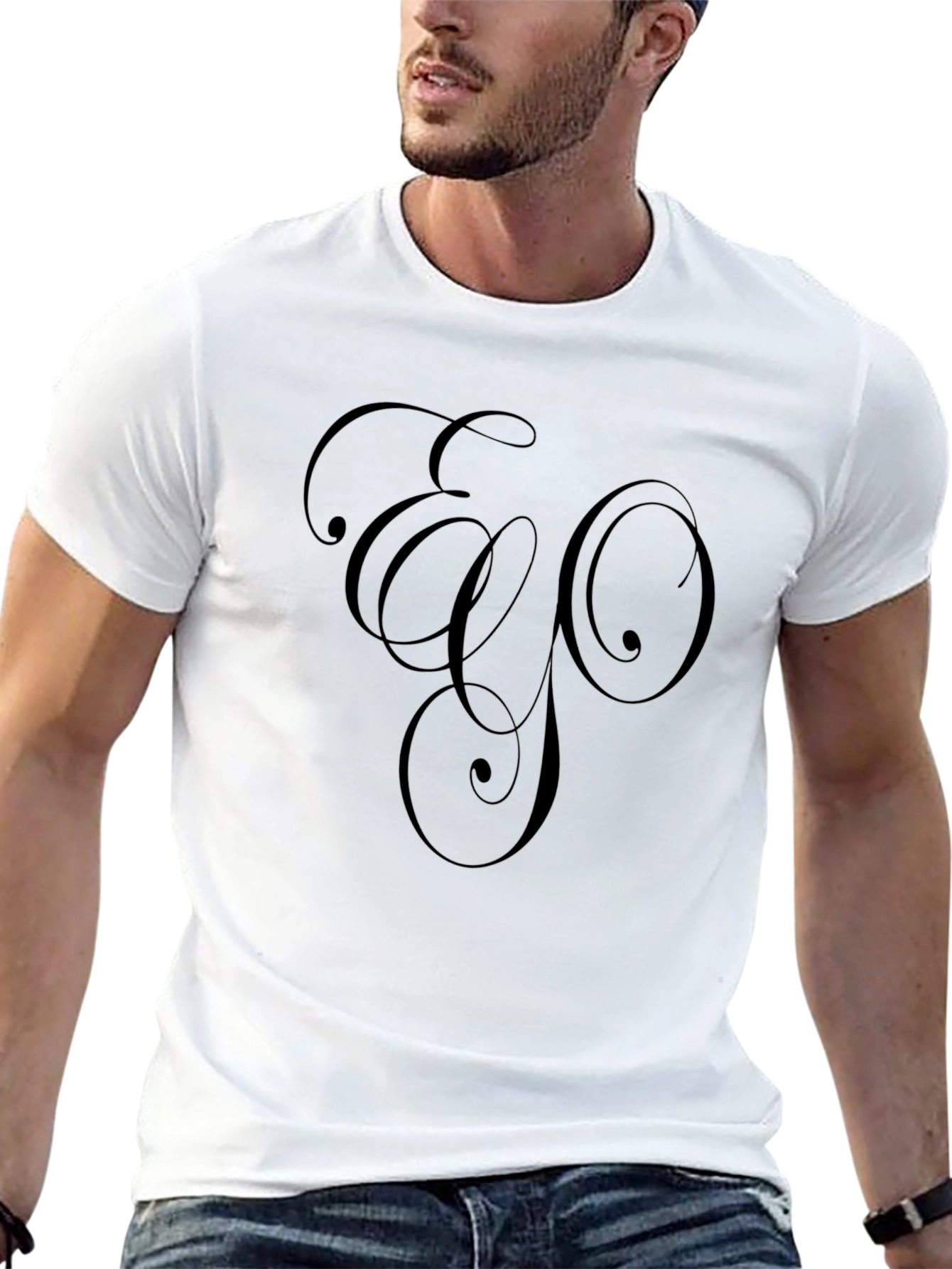 Elegant Black Graphic Tee - Modern Style