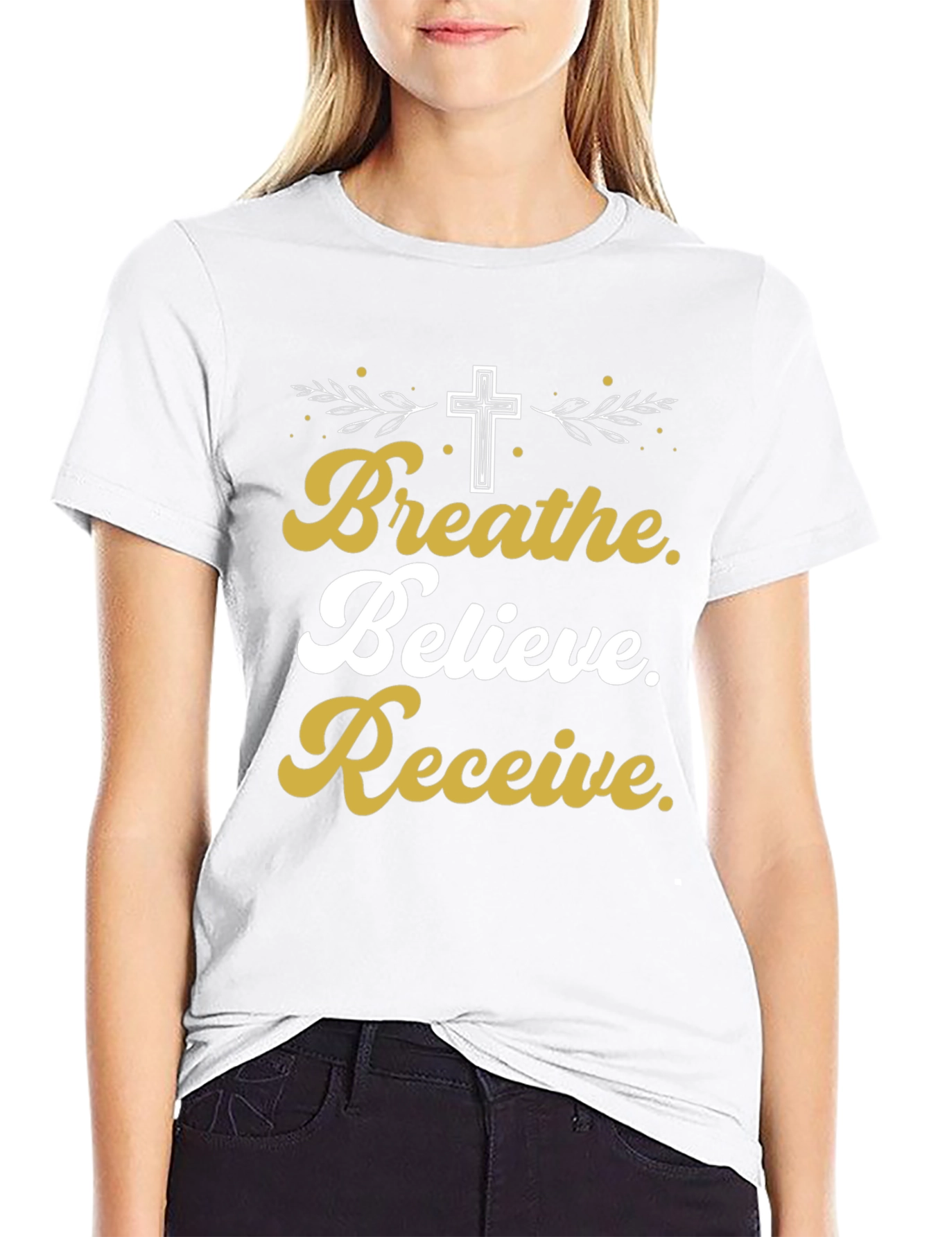 Breathe Believe Receive T-Shirt | Christian Inspired Tee