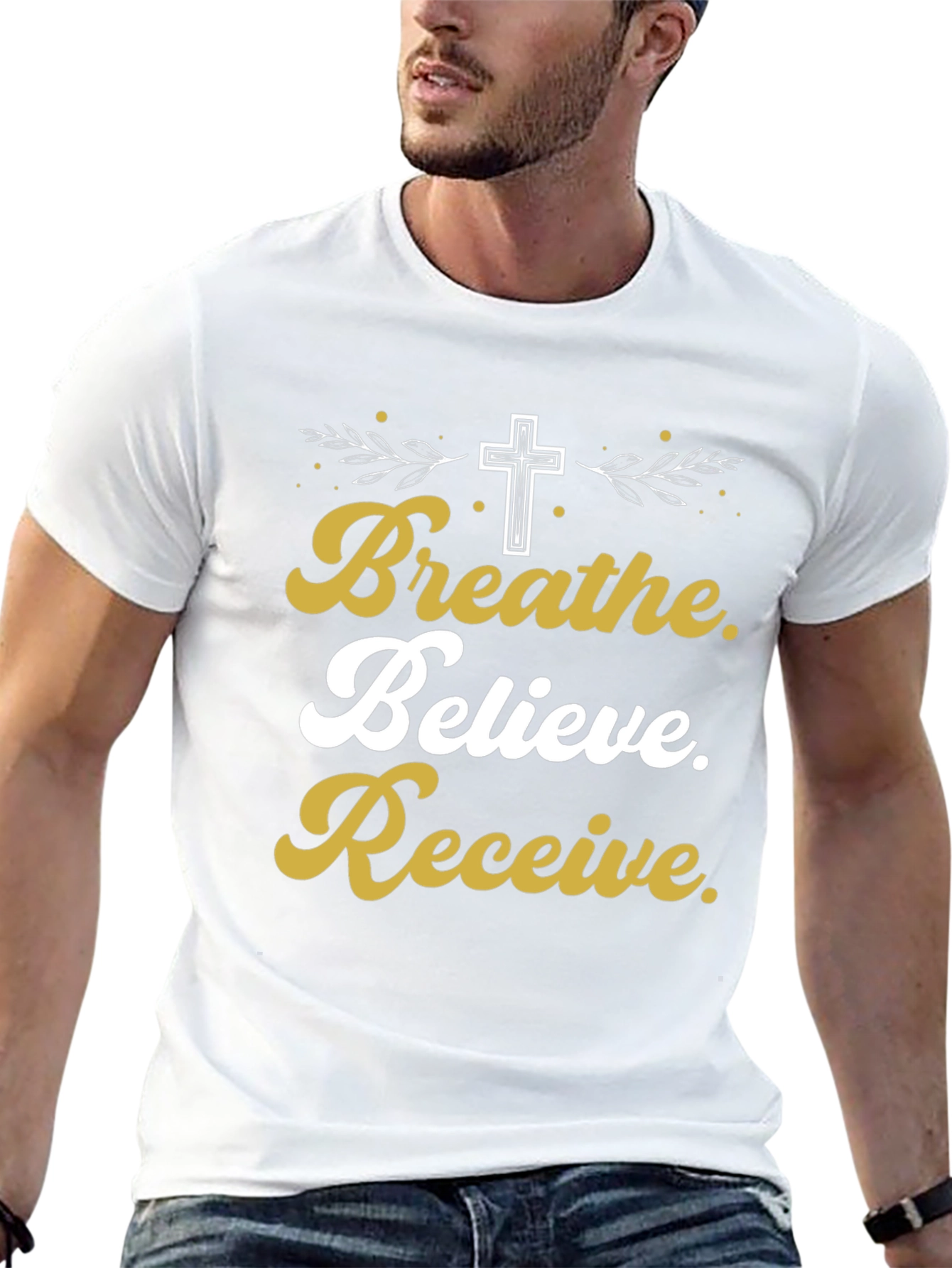 Breathe Believe Receive T-Shirt | Christian Inspired Tee