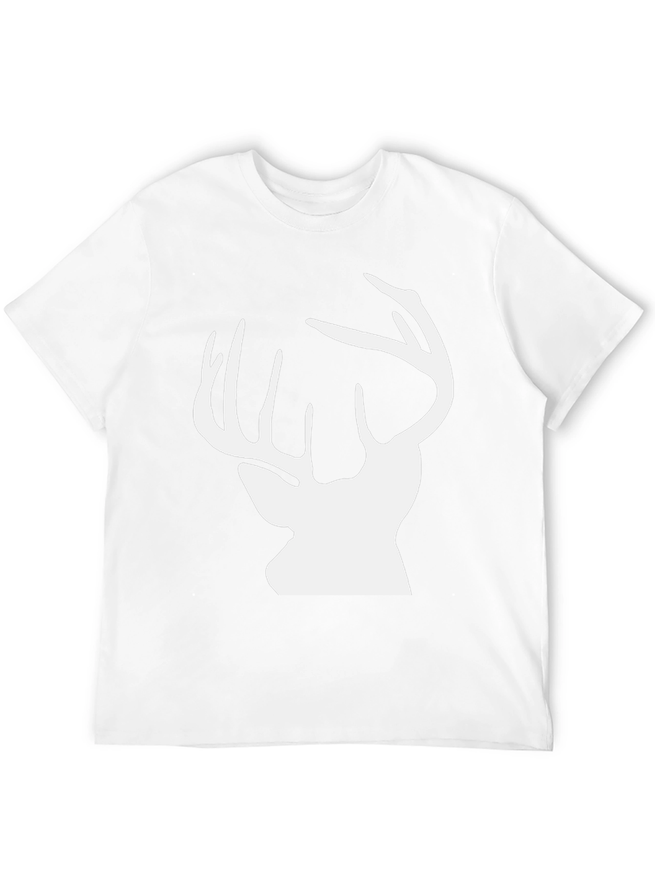 Deer Silhouette Graphic Tee - Black Cotton Comfort