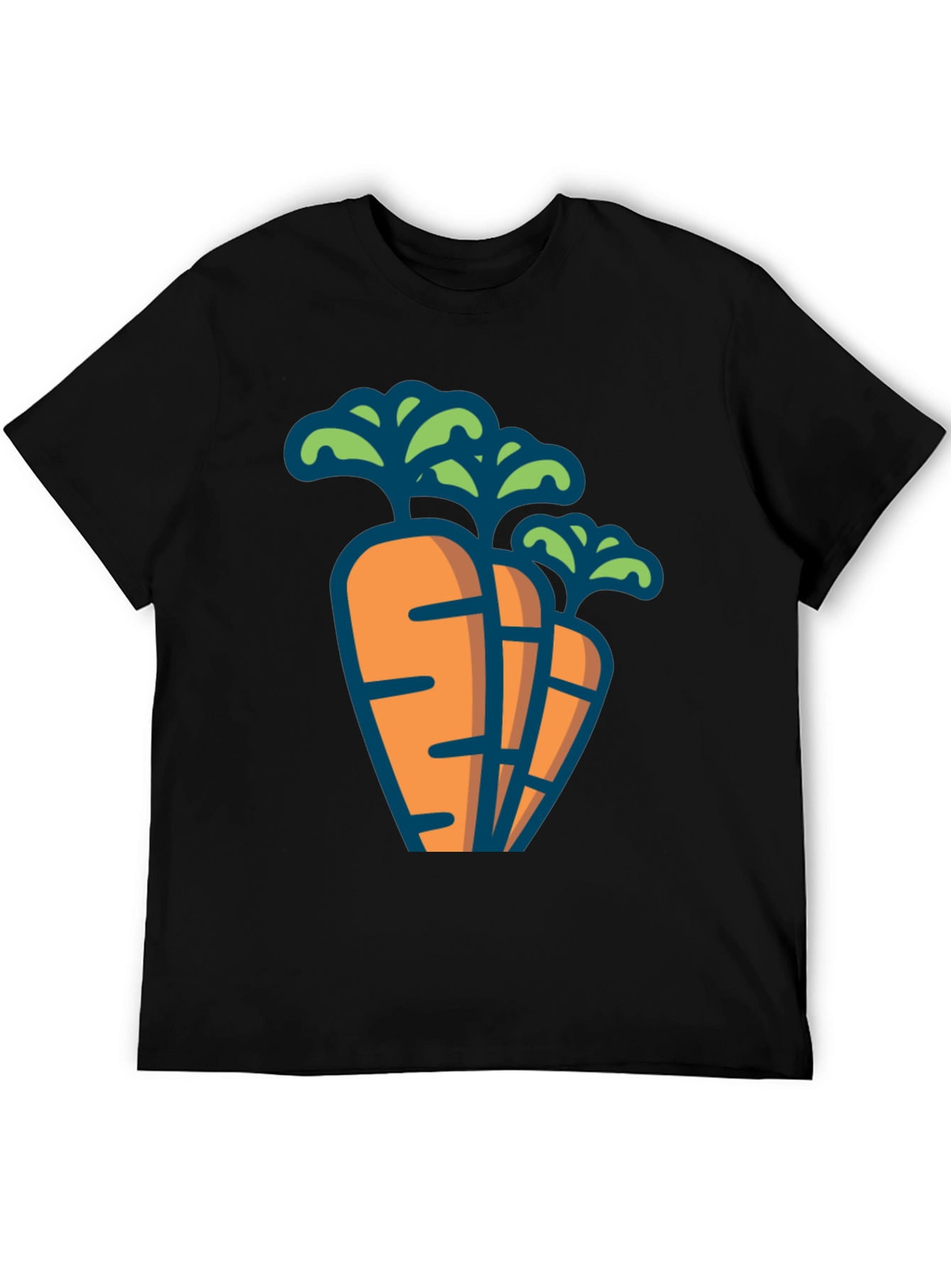 Carrot Graphic Tee - Black Unisex T-Shirt