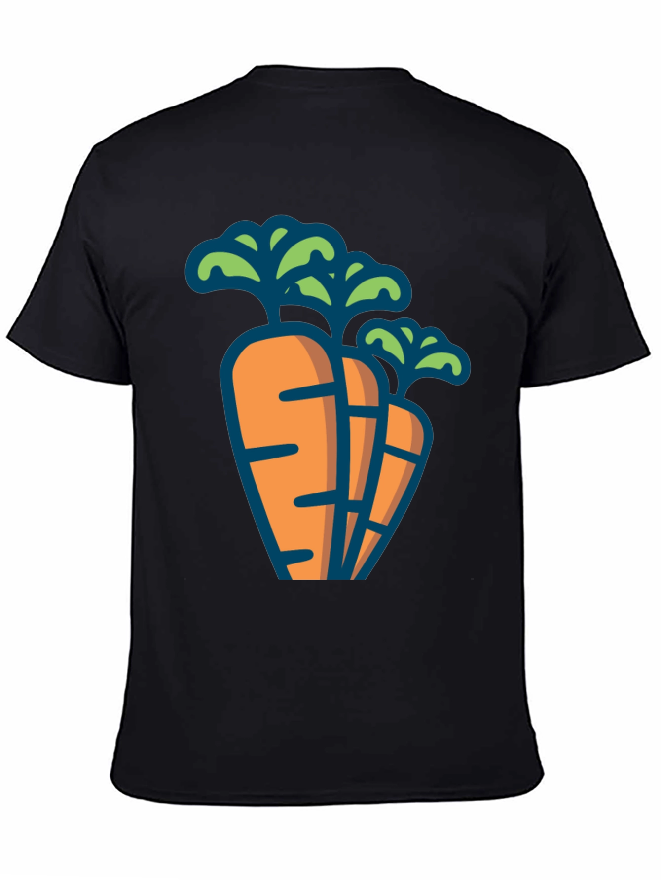 Carrot Graphic Tee - Black Unisex T-Shirt